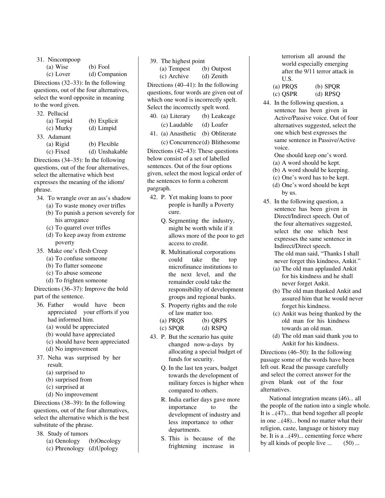 CUET English Sample Paper 10 - Page 3