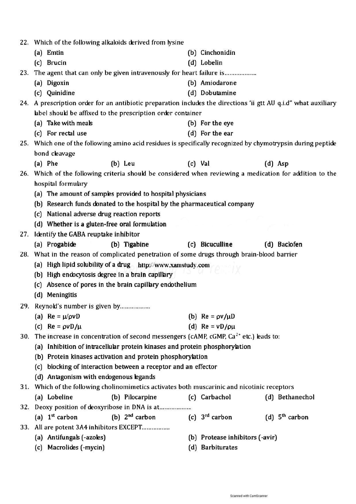 GPAT 2013 Question Paper with Answer Key - Page 3