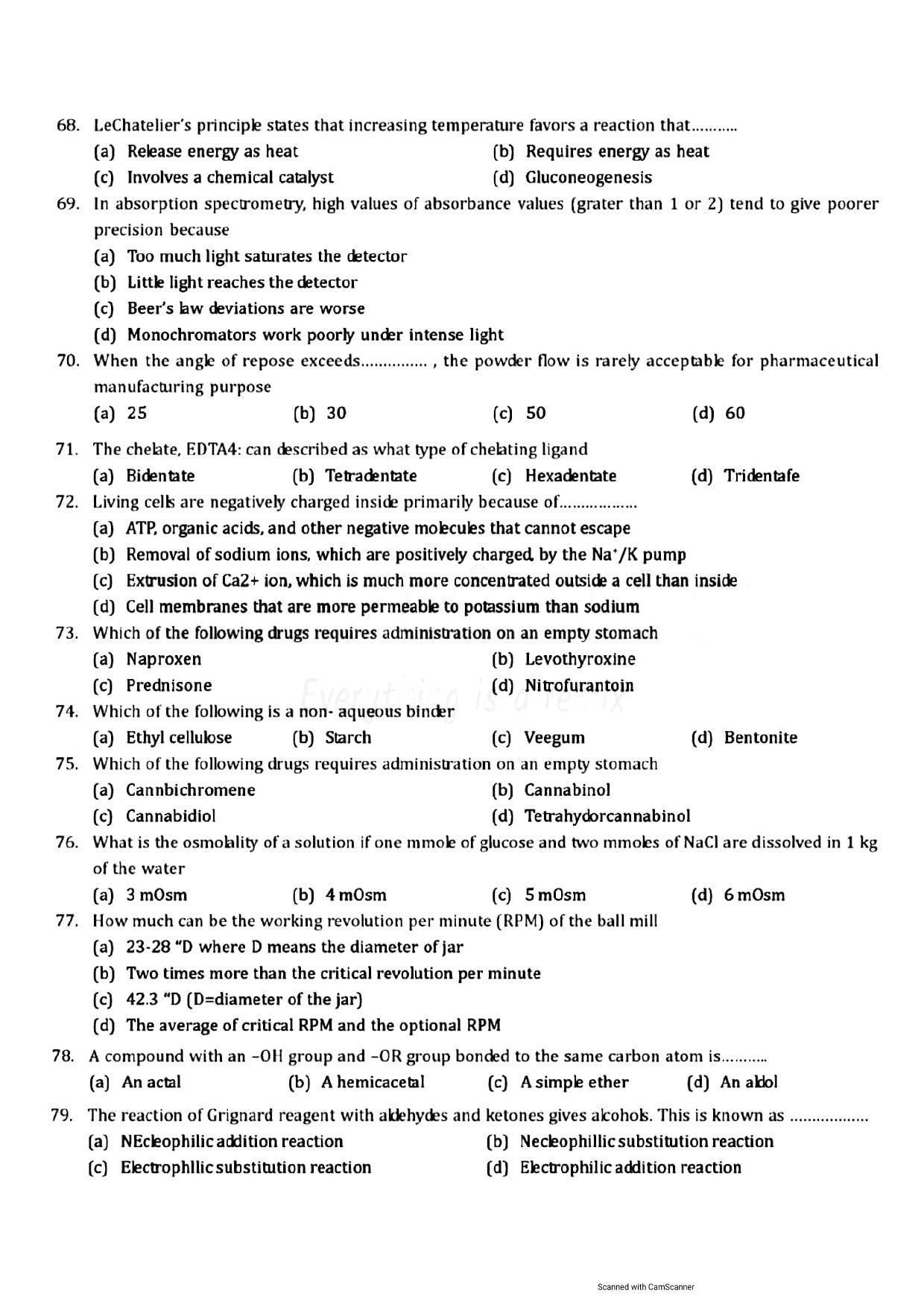 GPAT 2013 Question Paper with Answer Key - Page 7