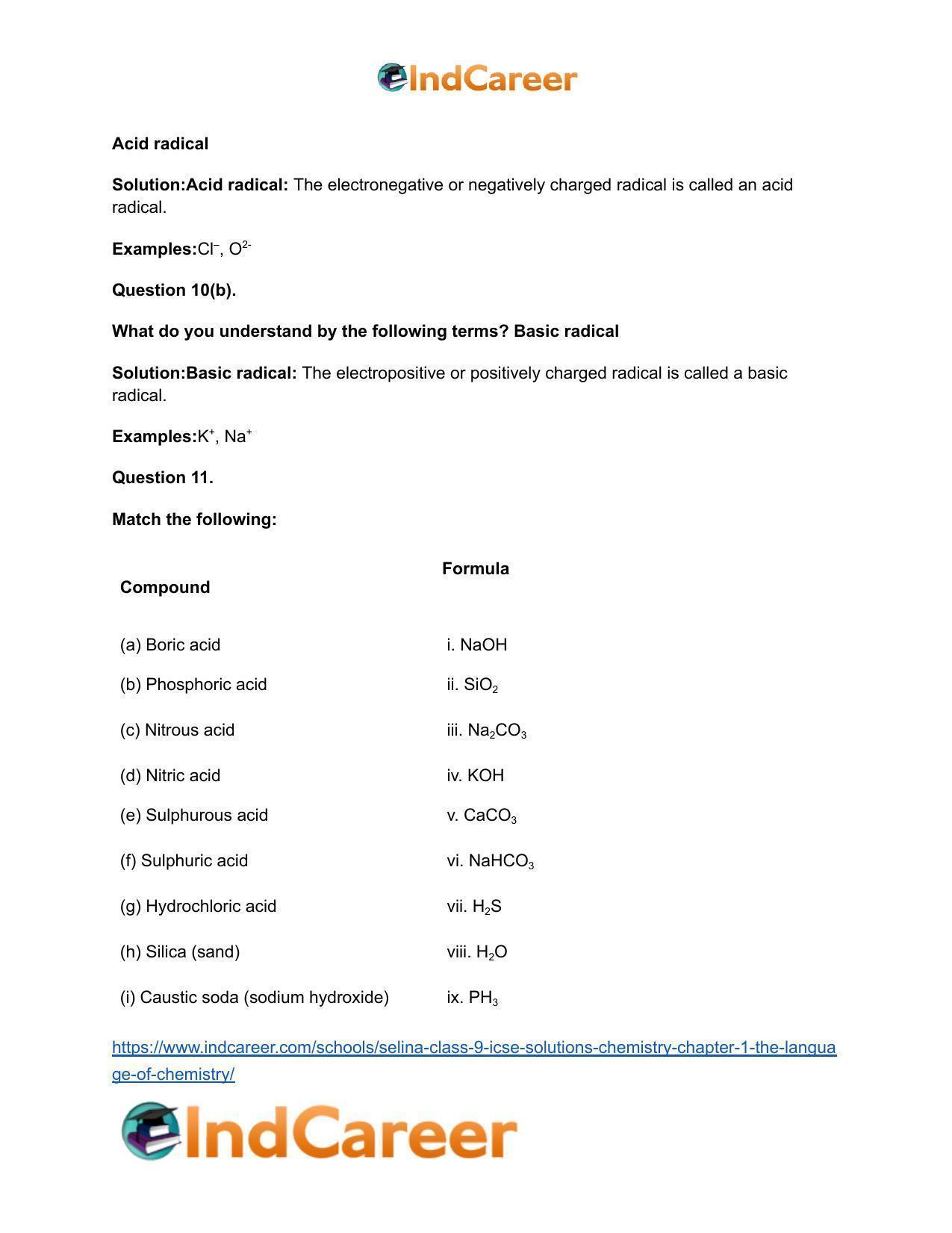 Selina Class 9 ICSE Solutions Chemistry : Chapter 1- The Language of Chemistry - Page 6