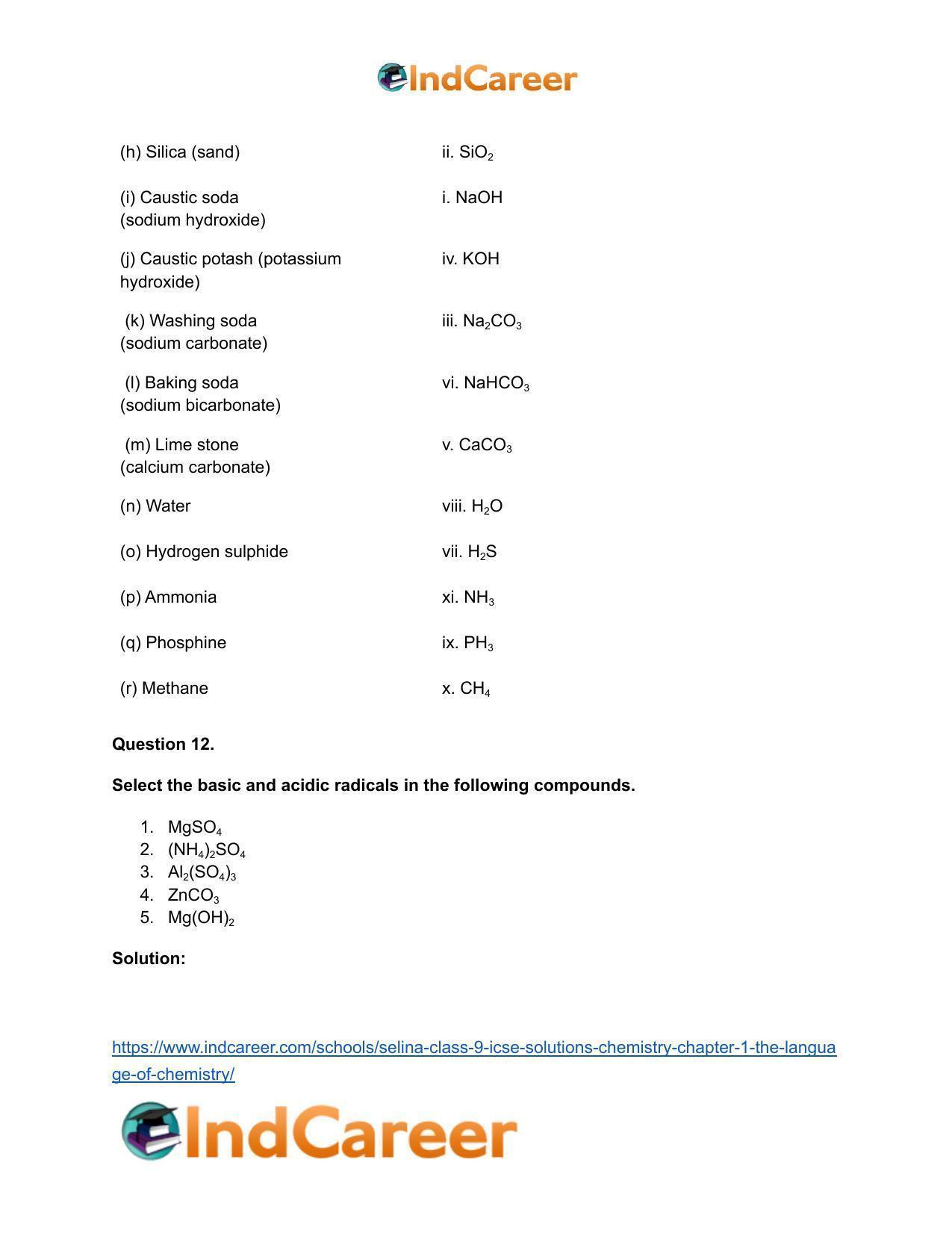 Selina Class 9 ICSE Solutions Chemistry : Chapter 1- The Language of Chemistry - Page 8