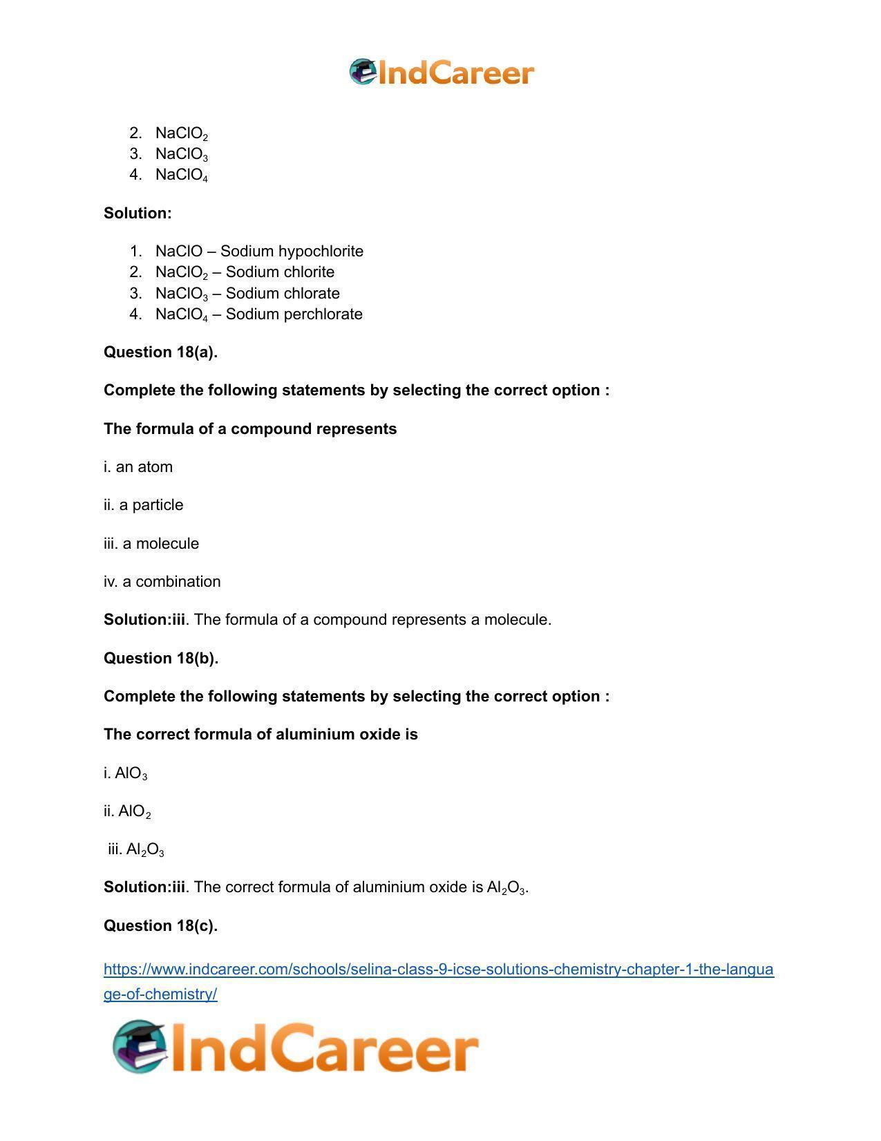 Selina Class 9 ICSE Solutions Chemistry : Chapter 1- The Language of Chemistry - Page 12