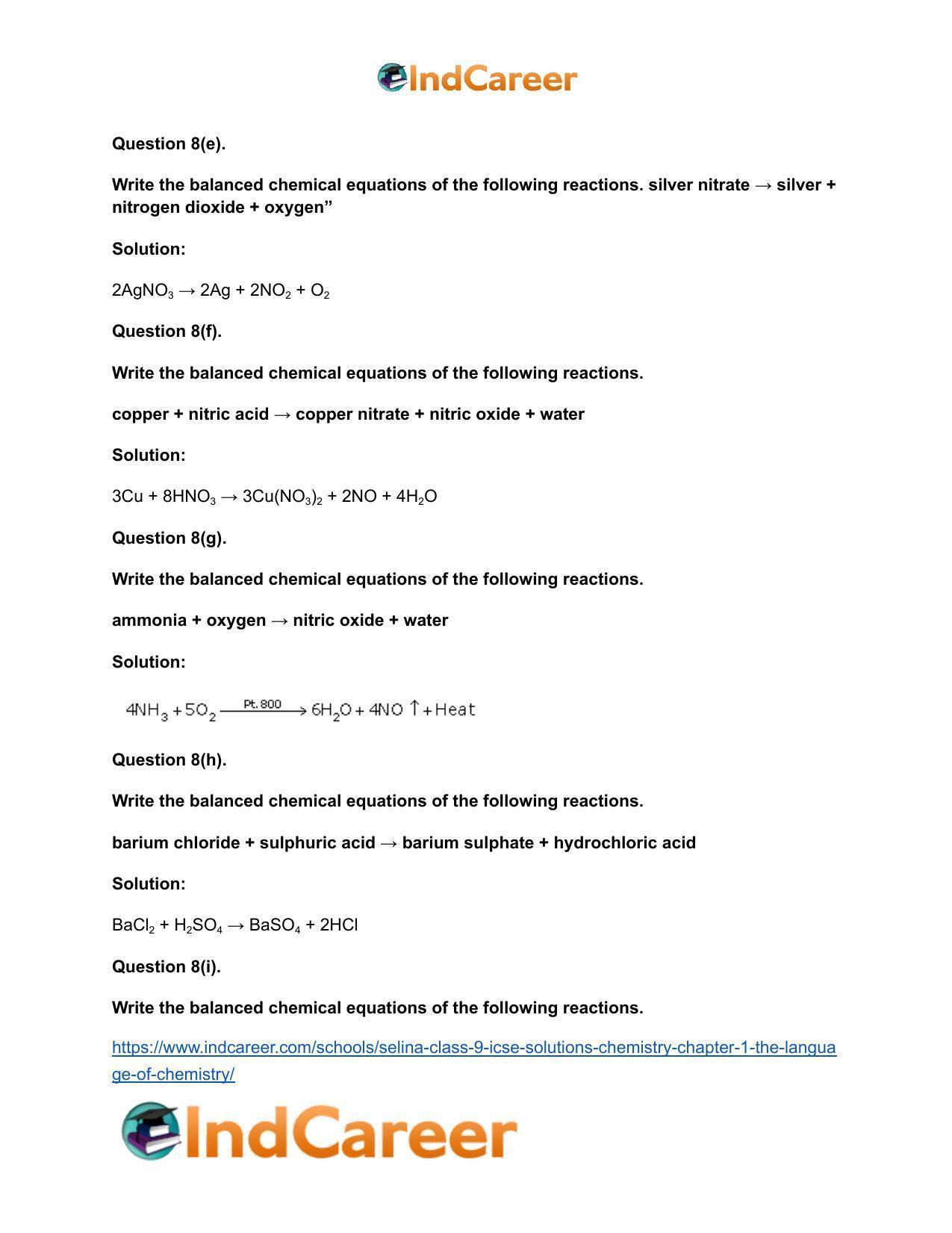 Selina Class 9 ICSE Solutions Chemistry : Chapter 1- The Language of Chemistry - Page 21
