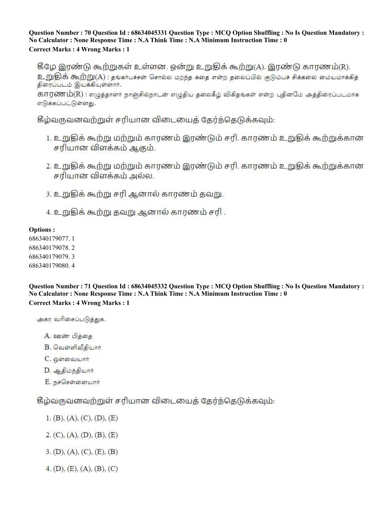 CUET PG 2023: LAQP35 – Tamil (Eng)-shift 3 (30-06-2023) Question Paper - Page 96