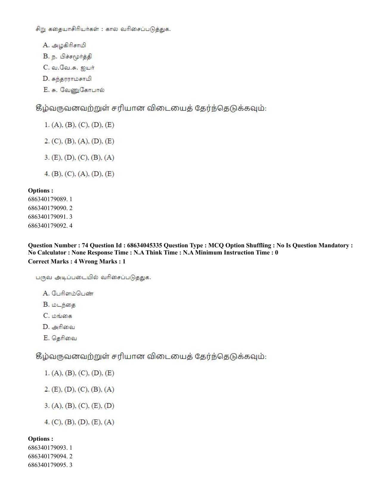 CUET PG 2023: LAQP35 – Tamil (Eng)-shift 3 (30-06-2023) Question Paper - Page 102