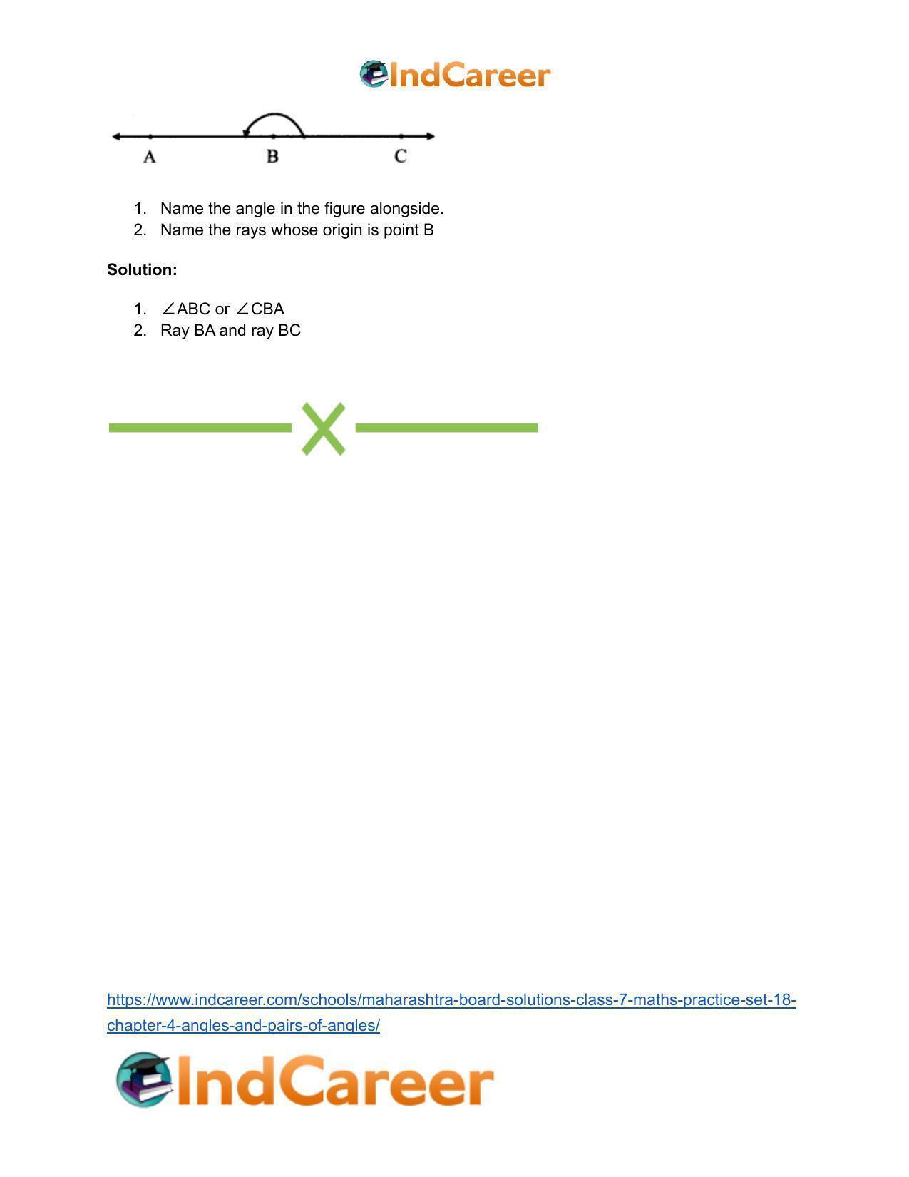 Maharashtra Board Solutions Class 7-Maths (Practice Set 18): Chapter 4- Angles and Pairs of Angles - Page 4