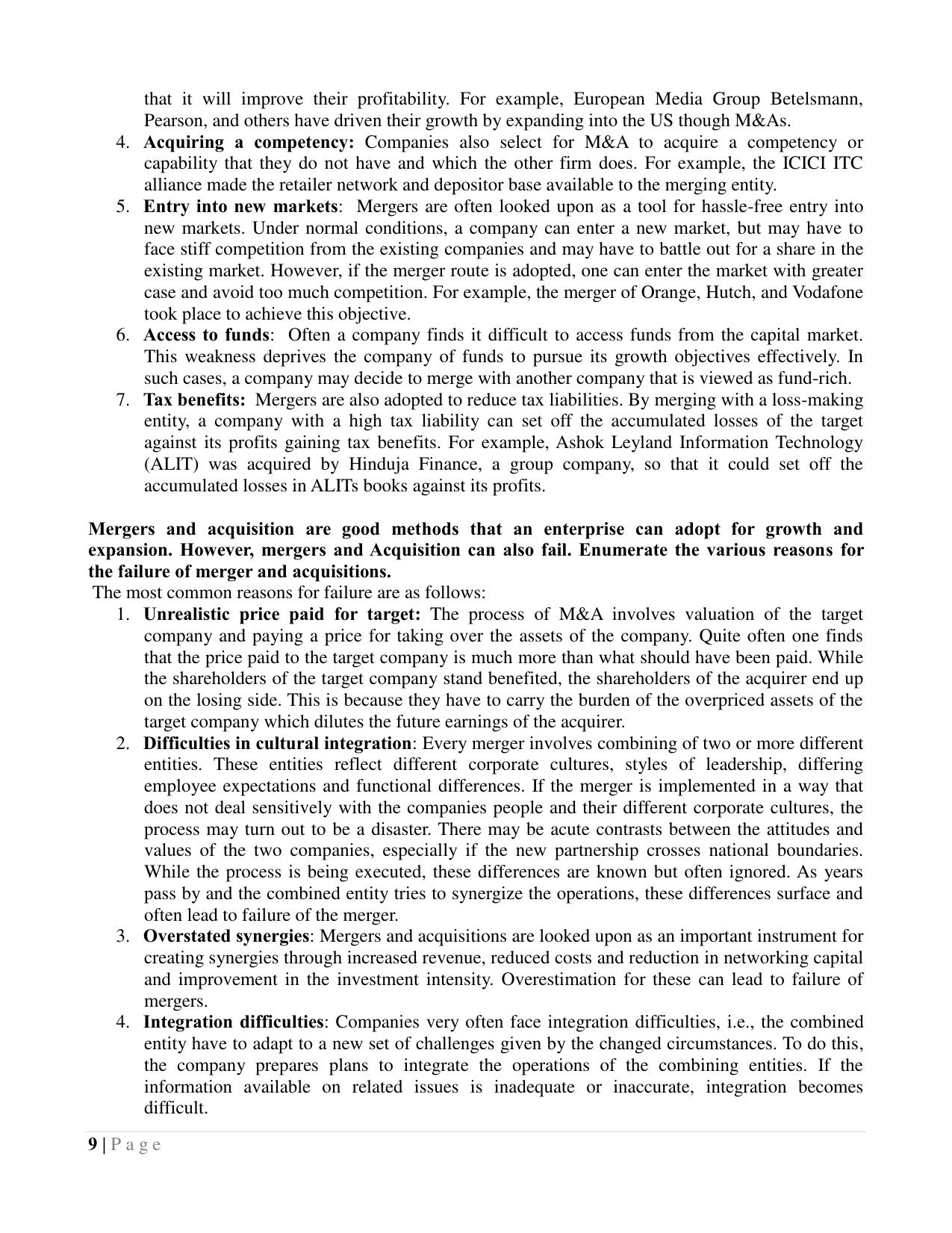 CBSE Class 12 Enterprise Growth Strategies Notes - Page 9