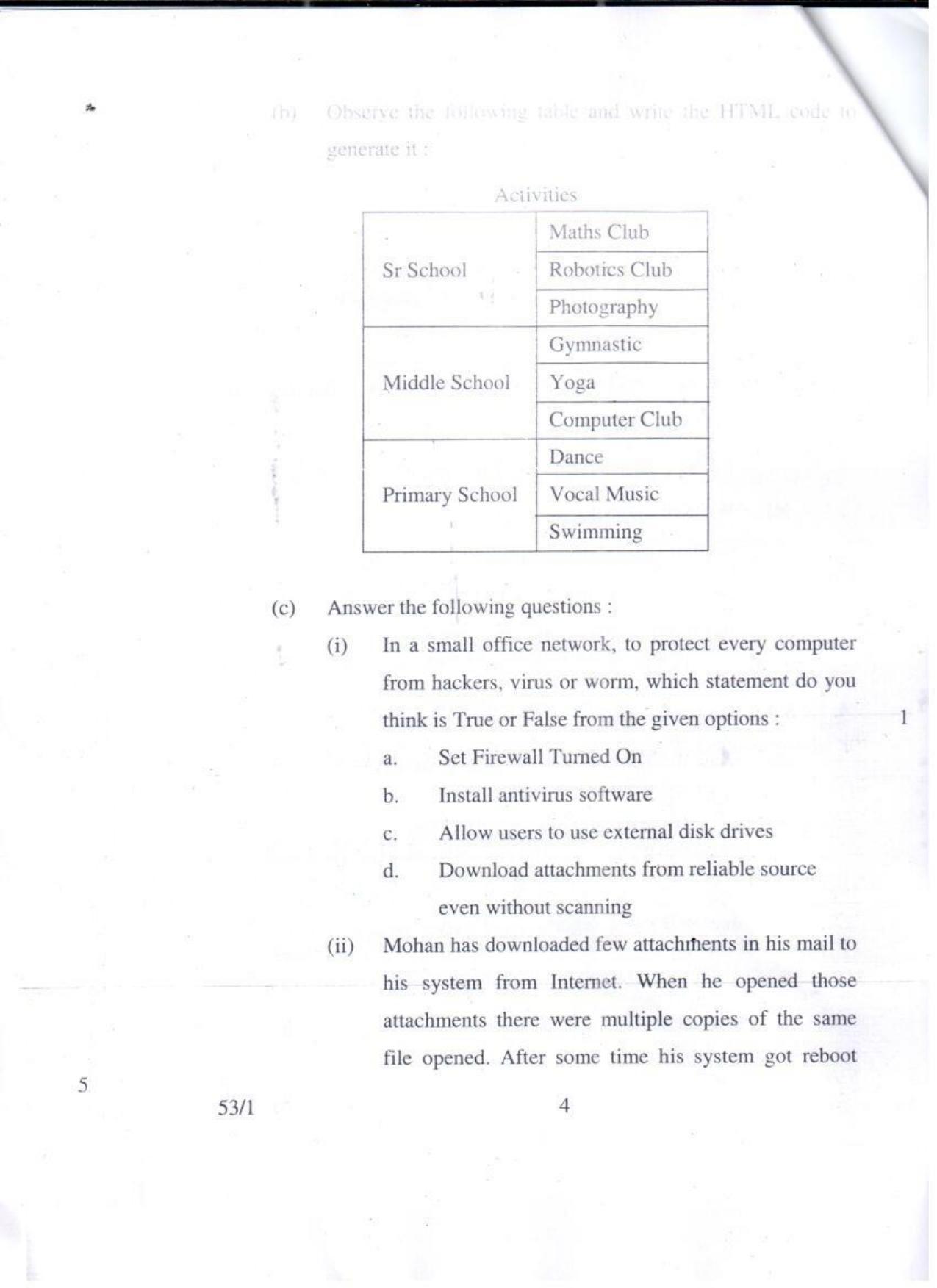 CBSE Class 10 Foundation Of Information Technology JSR Set-4-Delhi- 10 2016 Question Paper - Page 4