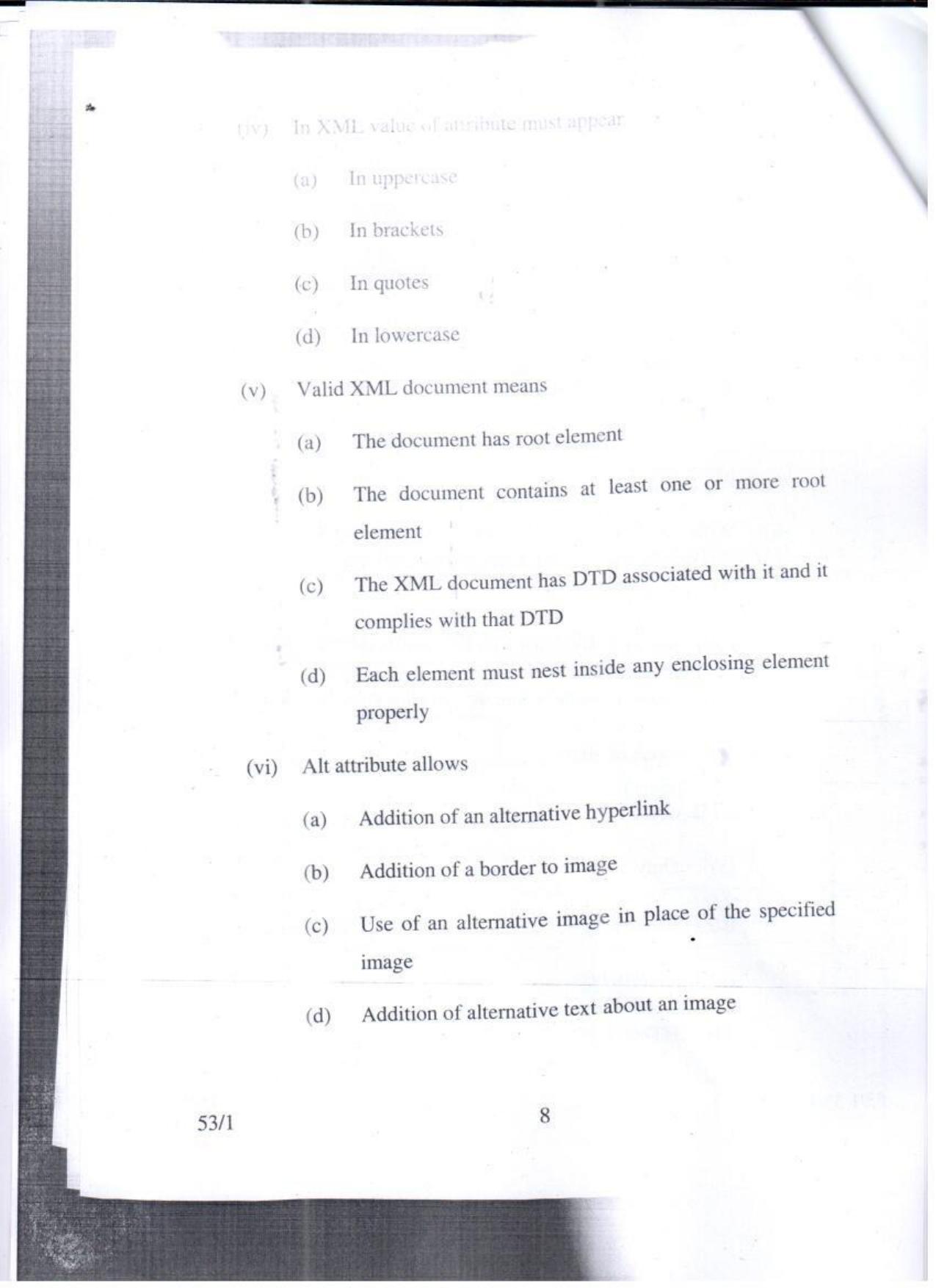 CBSE Class 10 Foundation Of Information Technology JSR Set-4-Delhi- 10 2016 Question Paper - Page 8