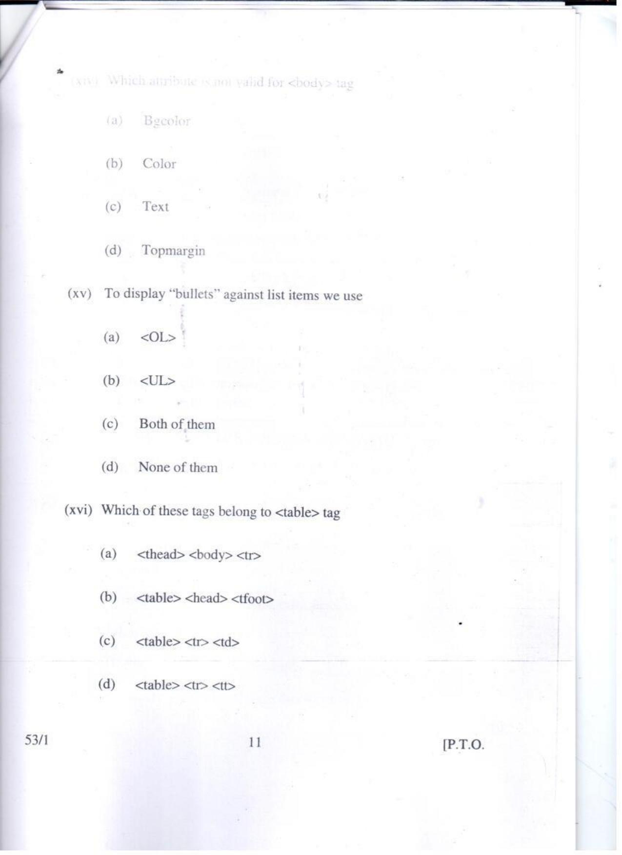 CBSE Class 10 Foundation Of Information Technology JSR Set-4-Delhi- 10 2016 Question Paper - Page 11