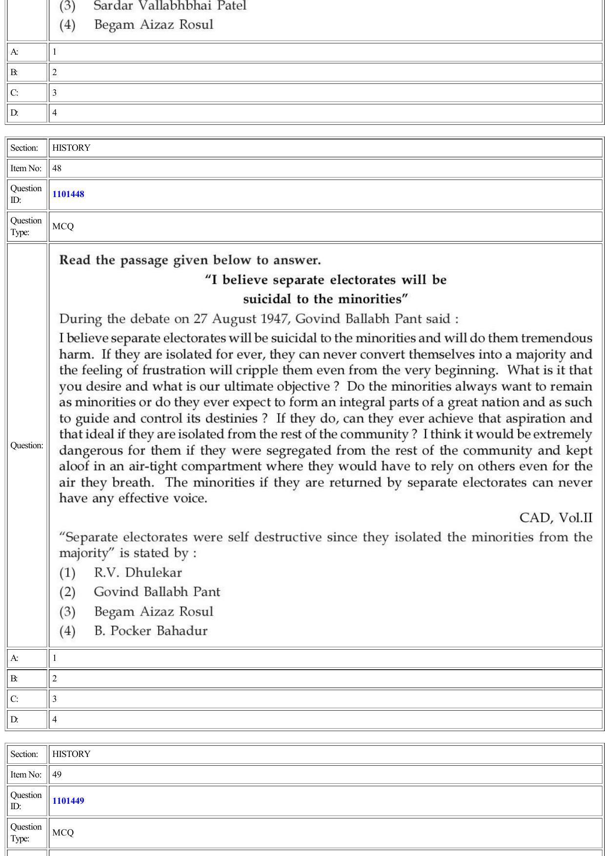 CUET 2022 Question Paper of History - Page 23