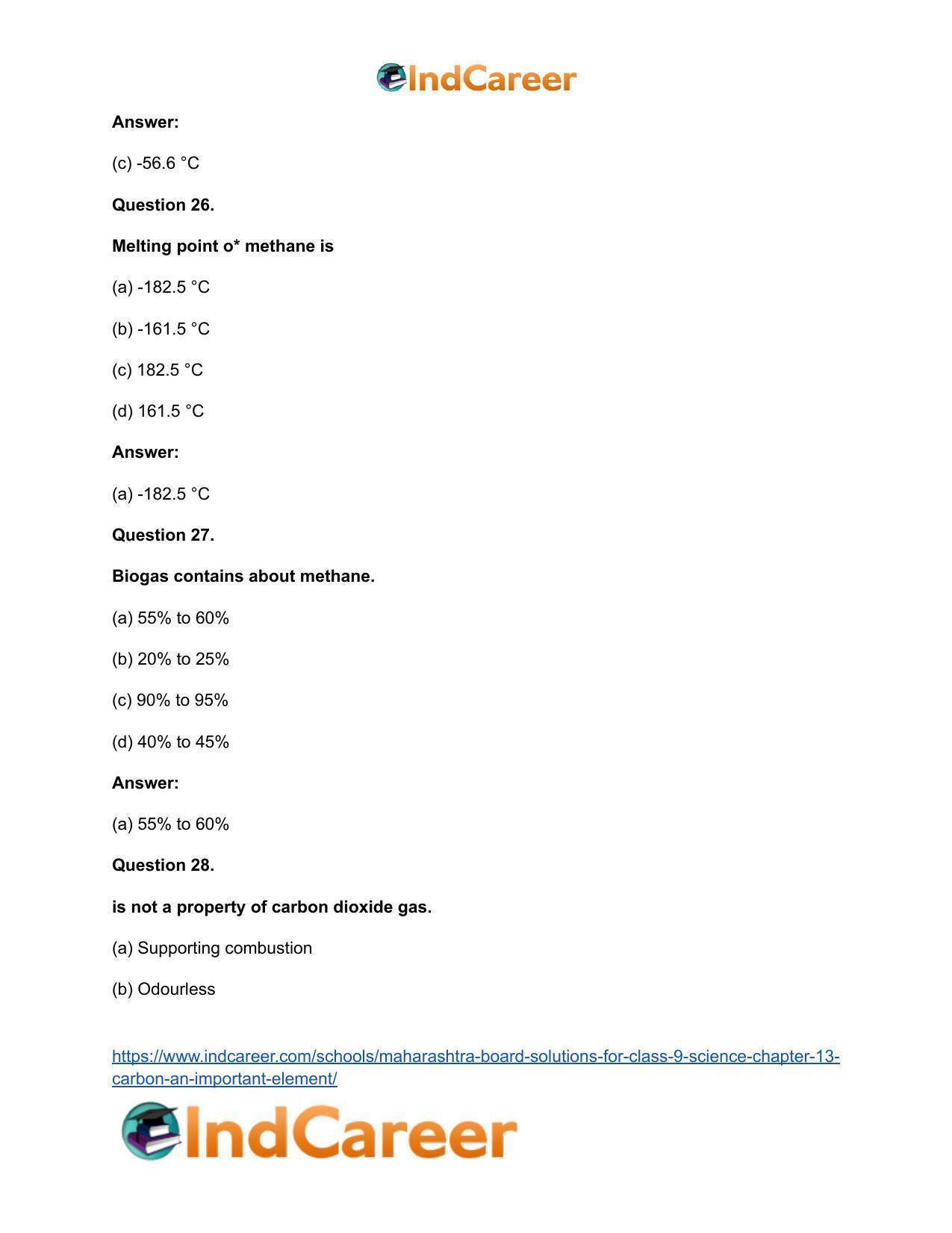 Maharashtra Board Solutions for Class 9- Science: Chapter 13- Carbon: An Important Element - Page 25