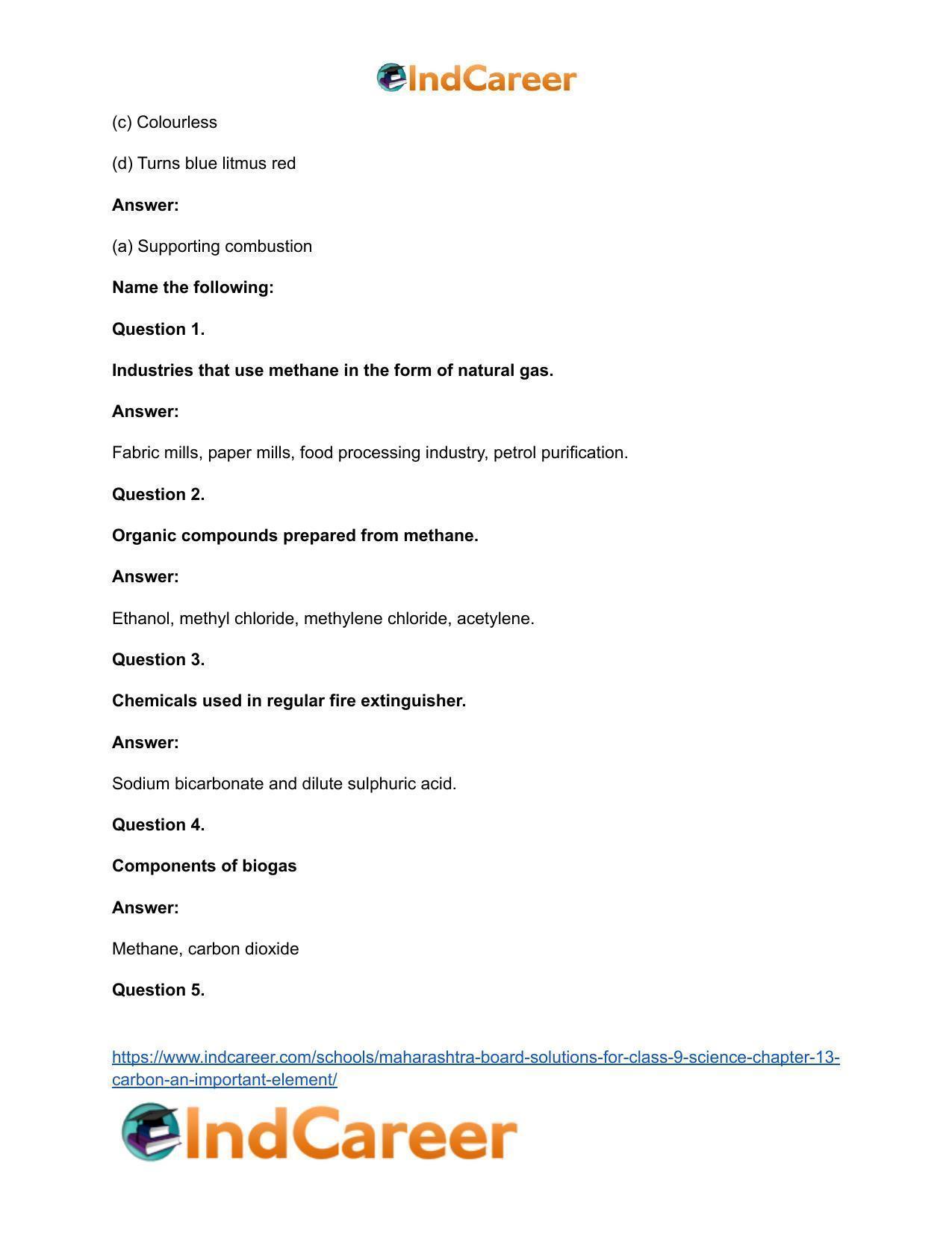 Maharashtra Board Solutions for Class 9- Science: Chapter 13- Carbon: An Important Element - Page 26