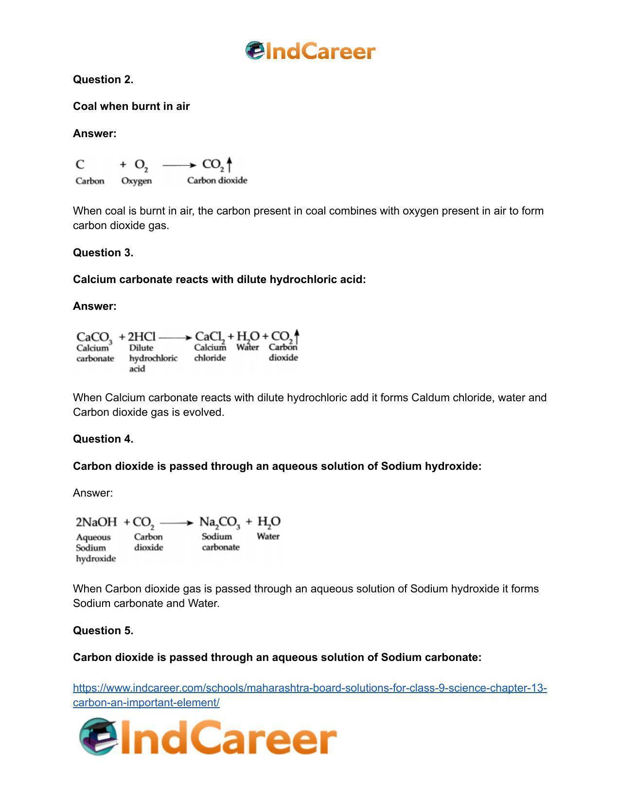 Maharashtra Board Solutions for Class 9- Science: Chapter 13- Carbon: An Important Element - Page 44