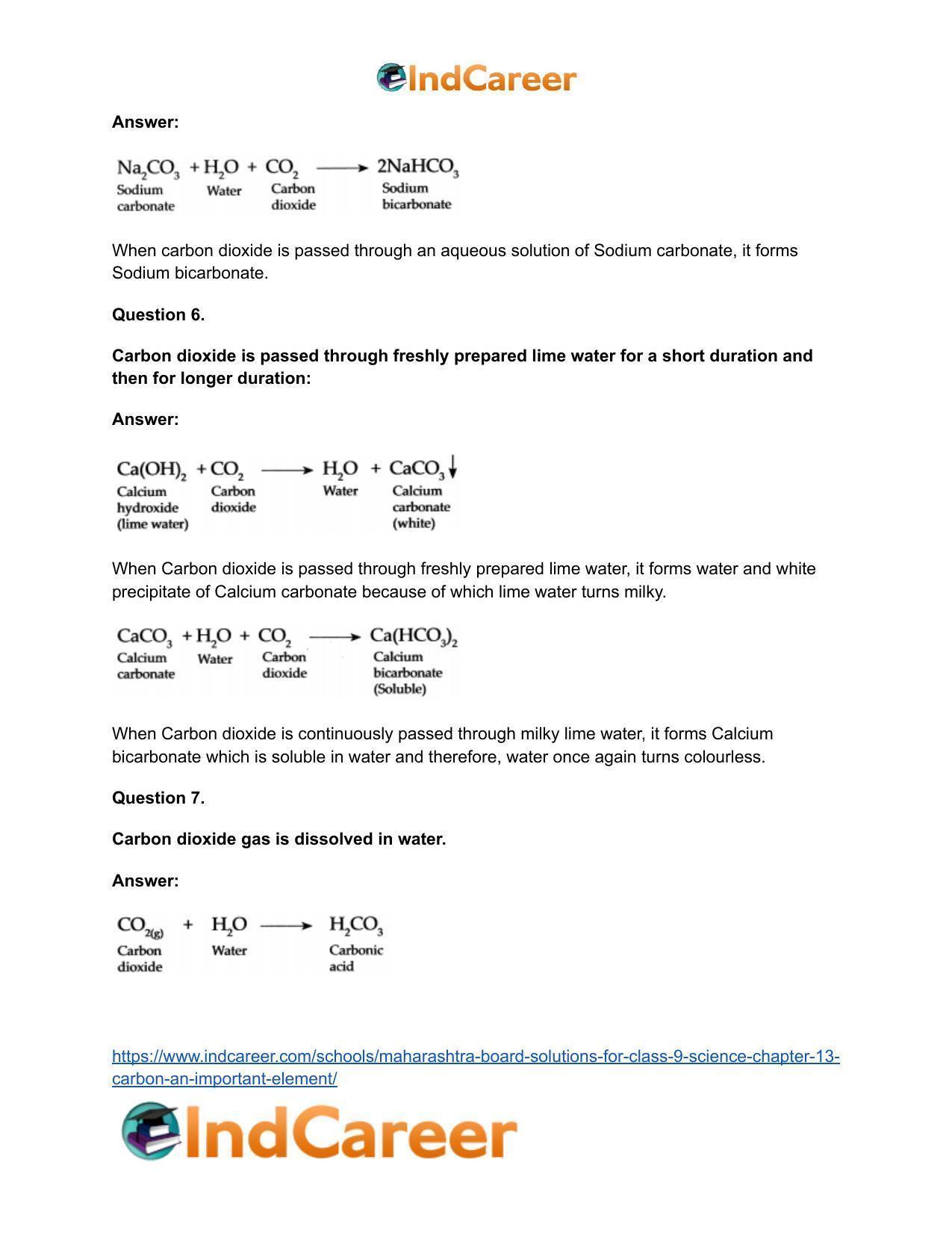 Maharashtra Board Solutions for Class 9- Science: Chapter 13- Carbon: An Important Element - Page 45