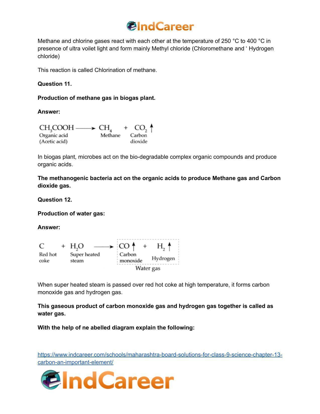 Maharashtra Board Solutions for Class 9- Science: Chapter 13- Carbon: An Important Element - Page 47