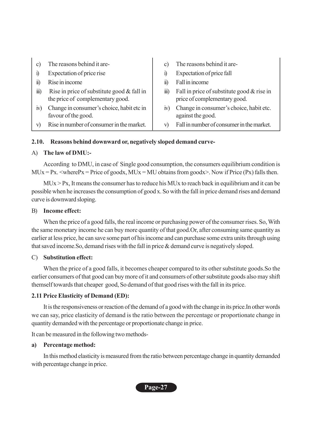 Tripura Board Class 11 Economics English Version Workbooks - Page 31