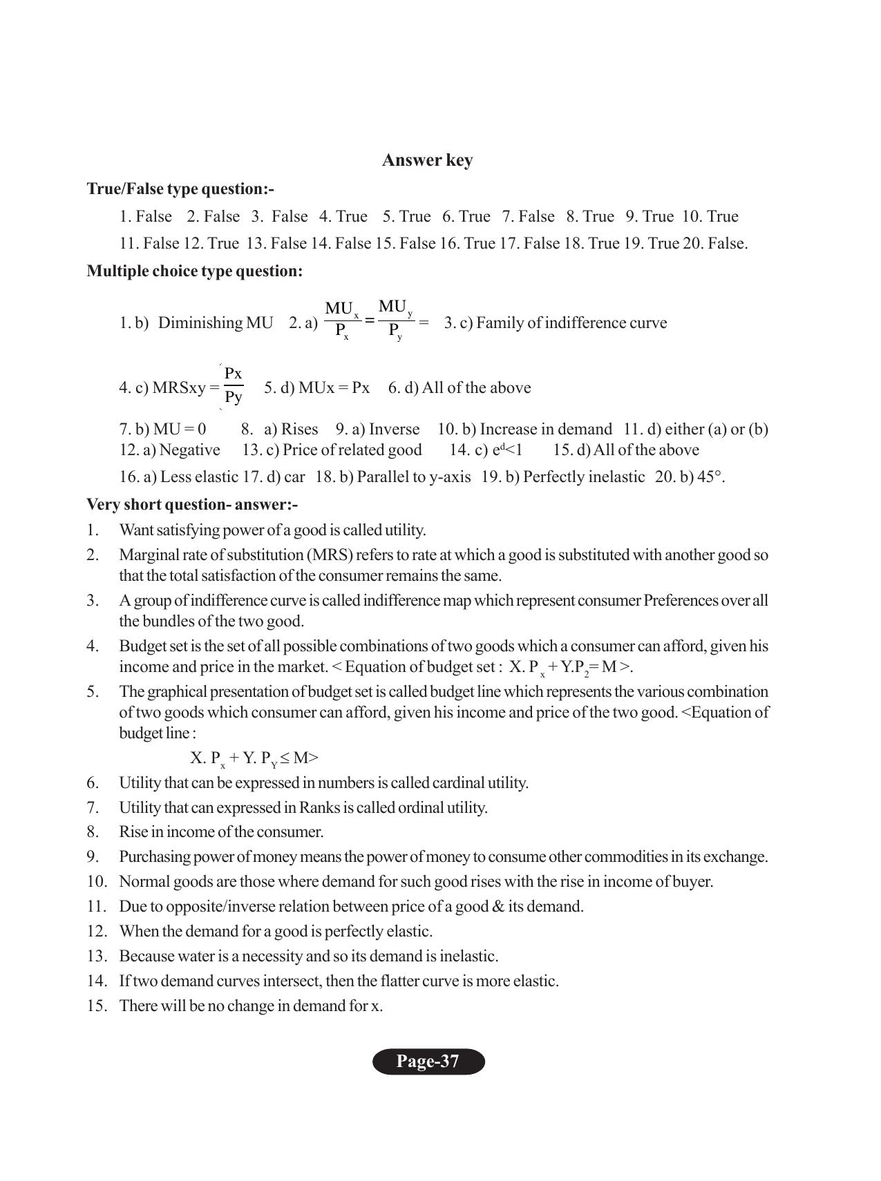 Tripura Board Class 11 Economics English Version Workbooks - Page 41
