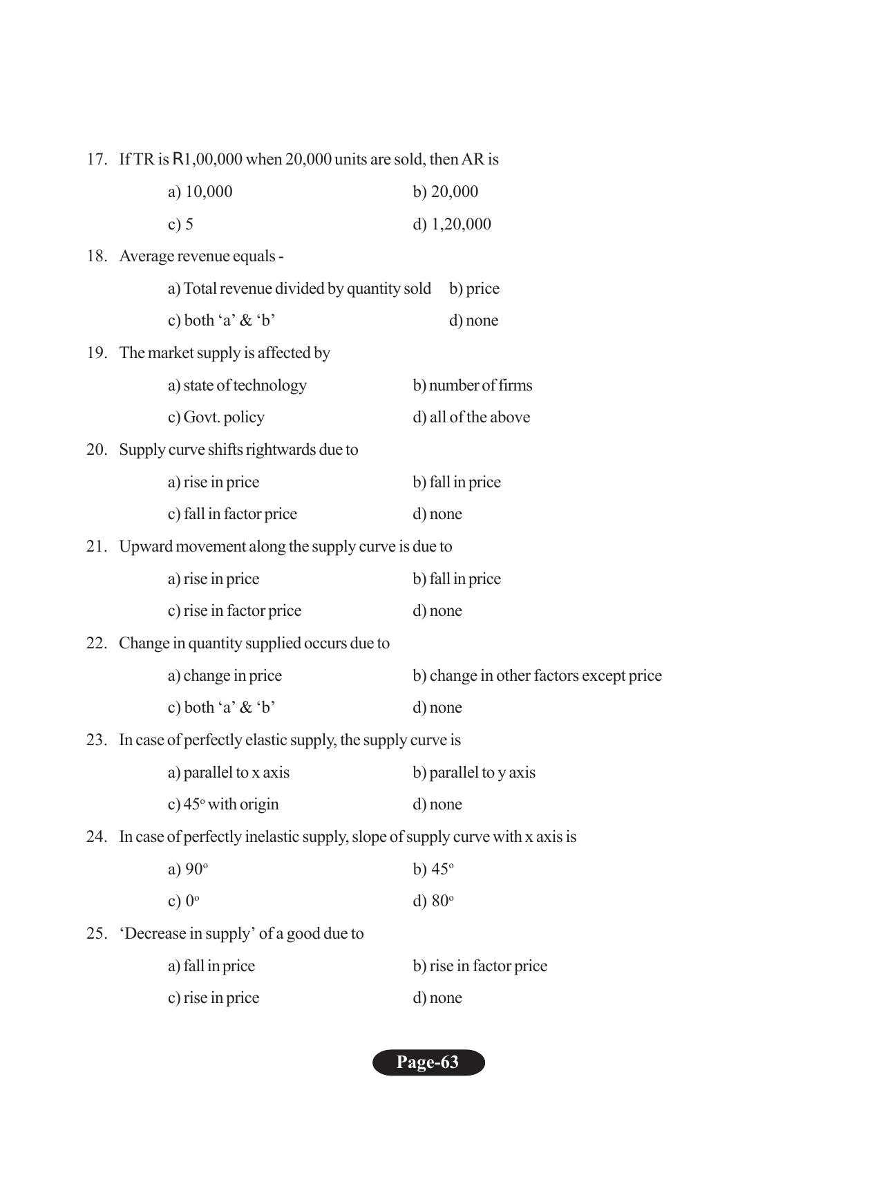 Tripura Board Class 11 Economics English Version Workbooks - Page 67