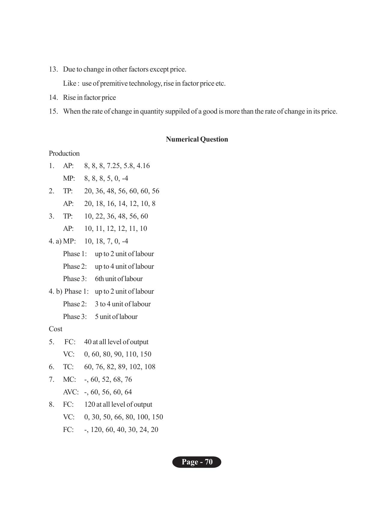 Tripura Board Class 11 Economics English Version Workbooks - Page 74