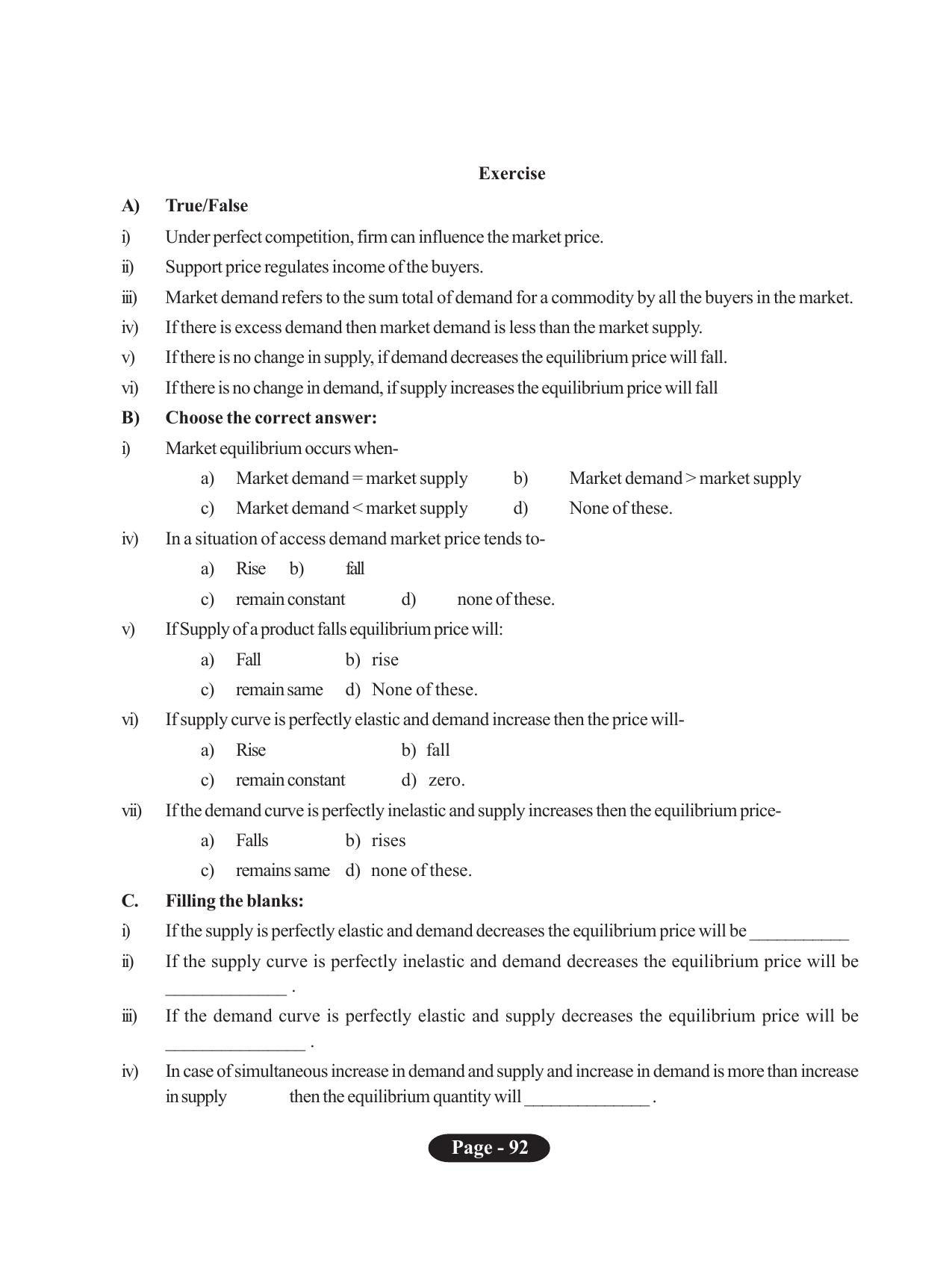 Tripura Board Class 11 Economics English Version Workbooks - Page 96