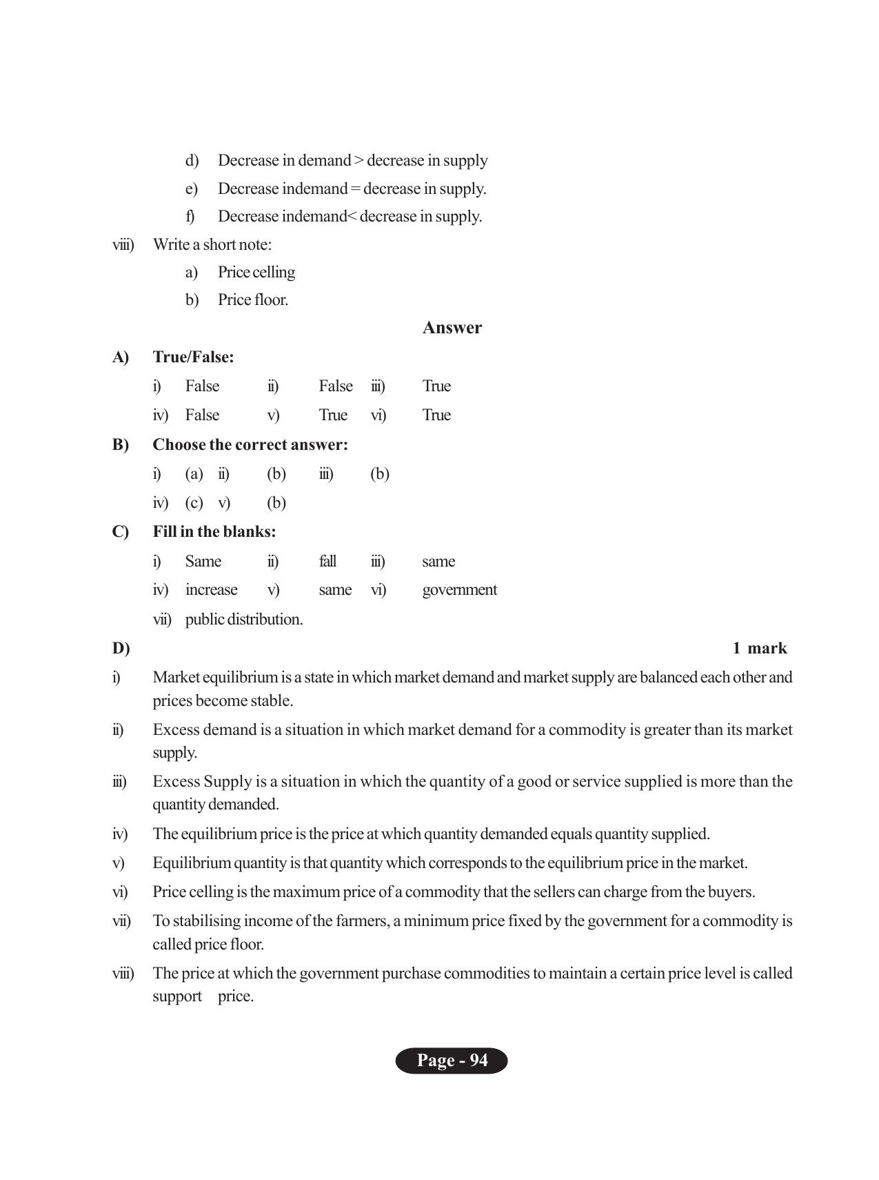 Tripura Board Class 11 Economics English Version Workbooks - Page 98