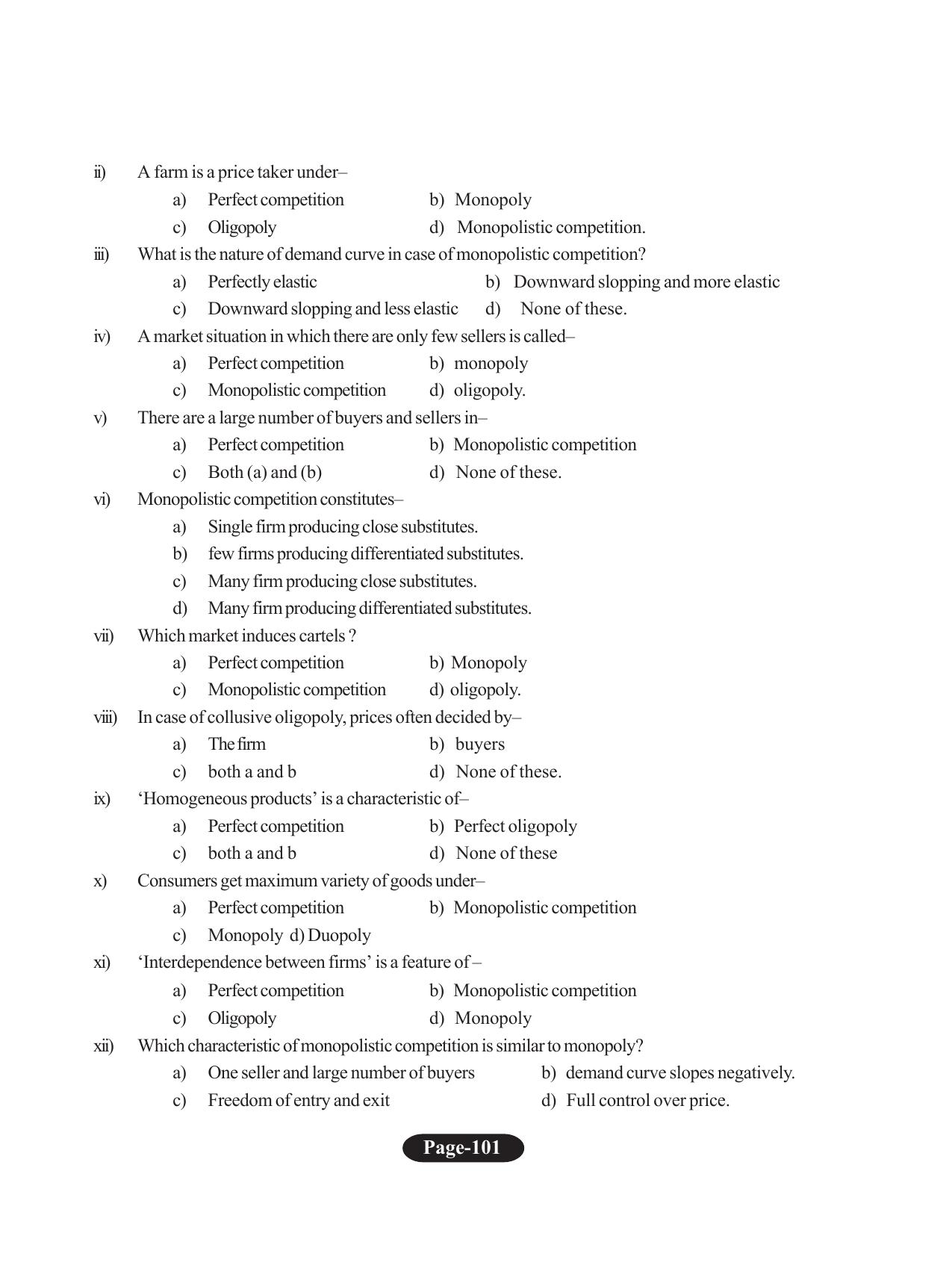 Tripura Board Class 11 Economics English Version Workbooks - Page 105