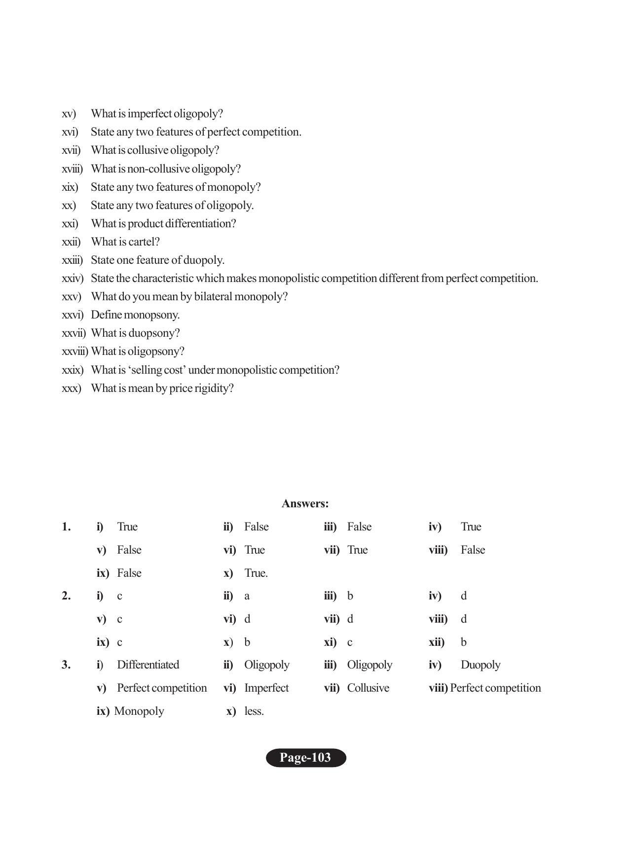 Tripura Board Class 11 Economics English Version Workbooks - Page 107