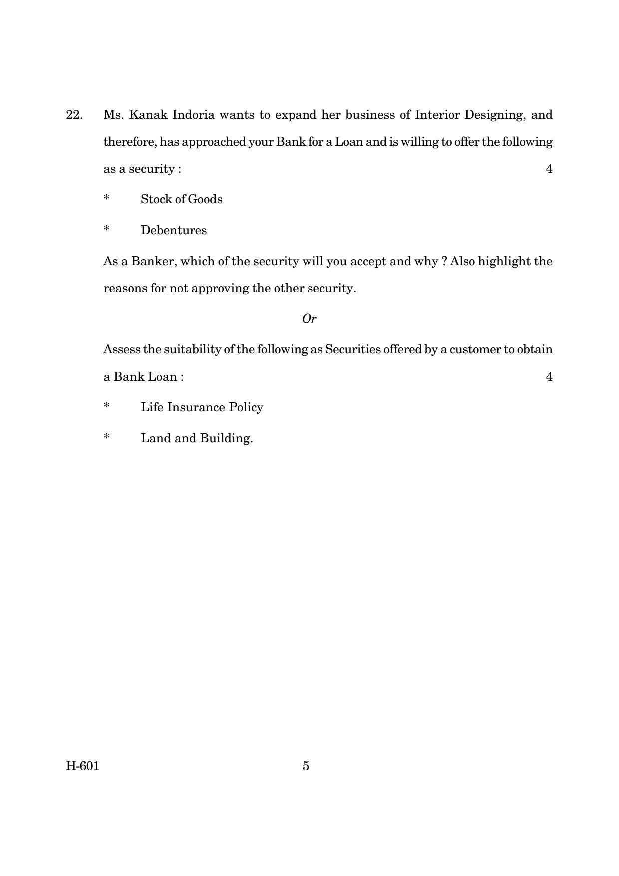 Goa Board Class 12 Banking   (March 2019) Question Paper - Page 5
