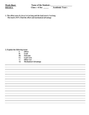 CBSE Worksheets for Class 6 Physics Assignment 1
