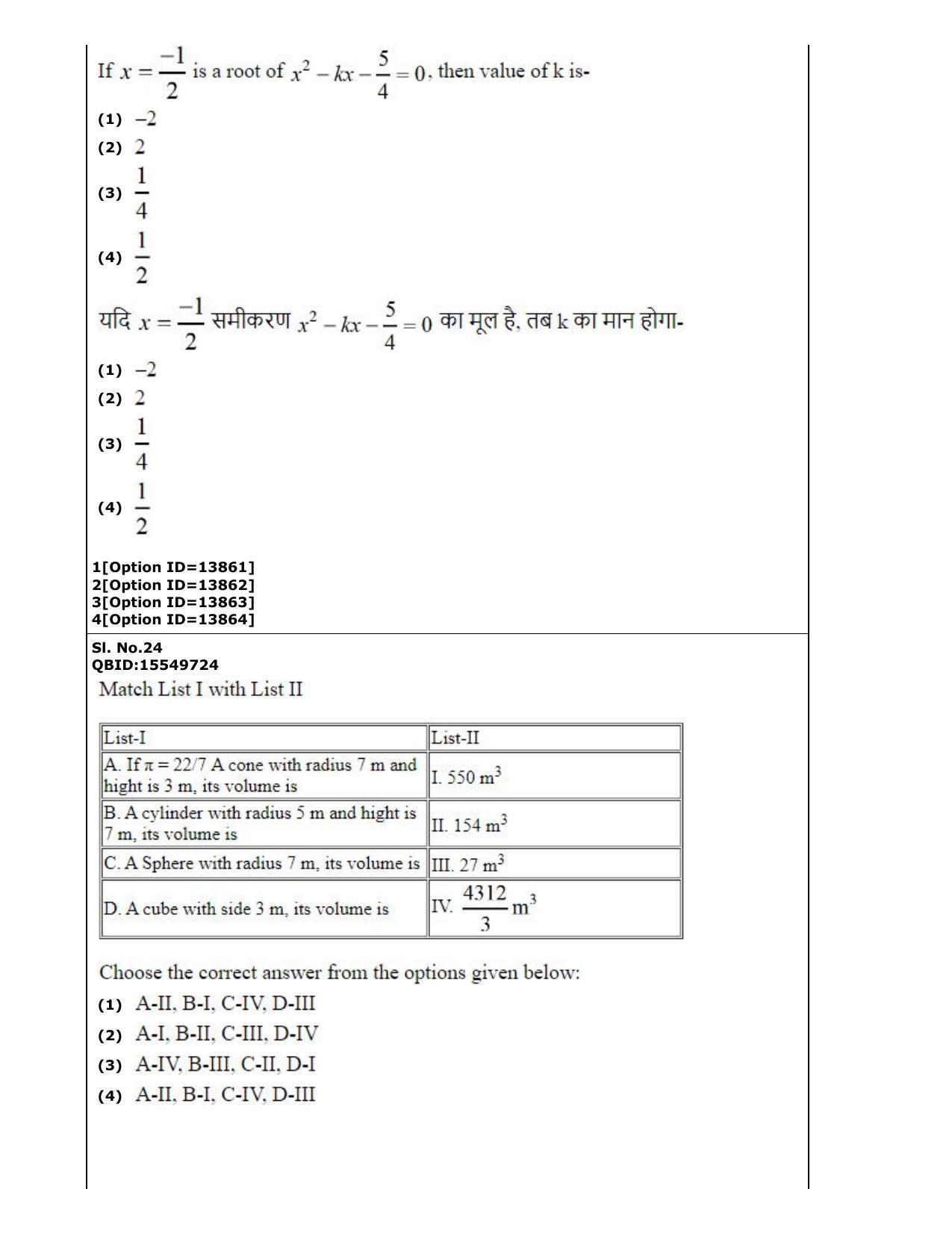 CUET (PG) 2022: PGQP-63 Shukla Yajurveda Bashyam Krishna Yajurvveda Bashyam Atharvanaveda Bashyam Veda (05-09-2022) Question Paper - Page 15