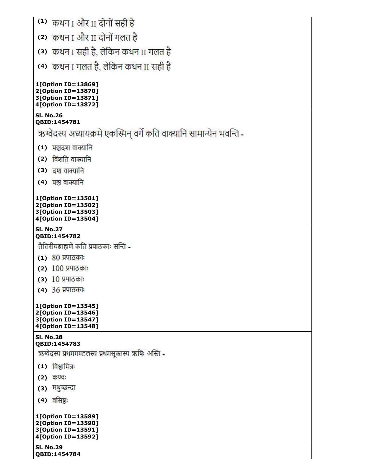 CUET (PG) 2022: PGQP-63 Shukla Yajurveda Bashyam Krishna Yajurvveda Bashyam Atharvanaveda Bashyam Veda (05-09-2022) Question Paper - Page 17