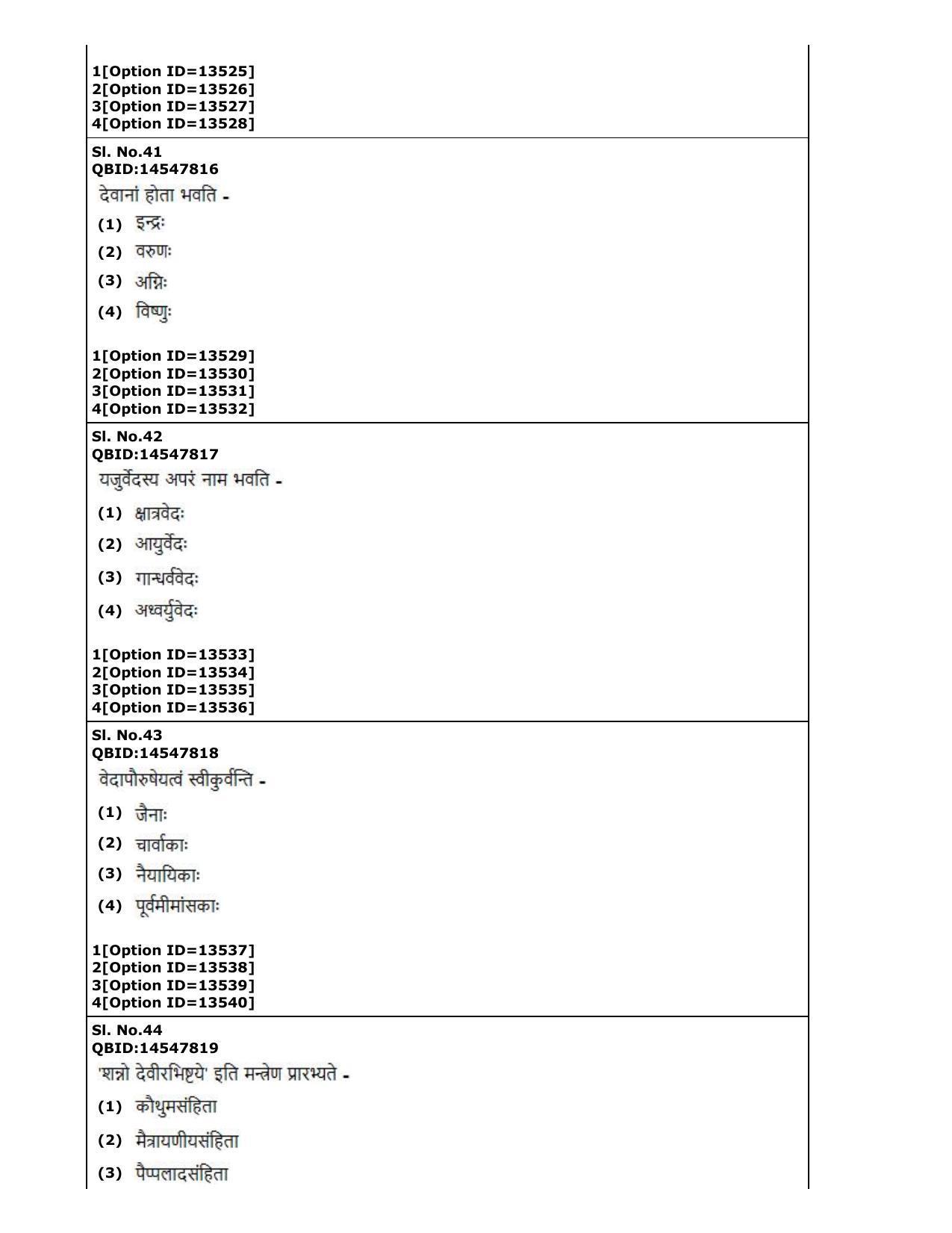 CUET (PG) 2022: PGQP-63 Shukla Yajurveda Bashyam Krishna Yajurvveda Bashyam Atharvanaveda Bashyam Veda (05-09-2022) Question Paper - Page 21