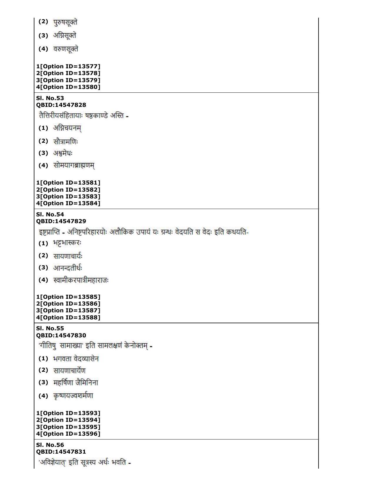 CUET (PG) 2022: PGQP-63 Shukla Yajurveda Bashyam Krishna Yajurvveda Bashyam Atharvanaveda Bashyam Veda (05-09-2022) Question Paper - Page 24