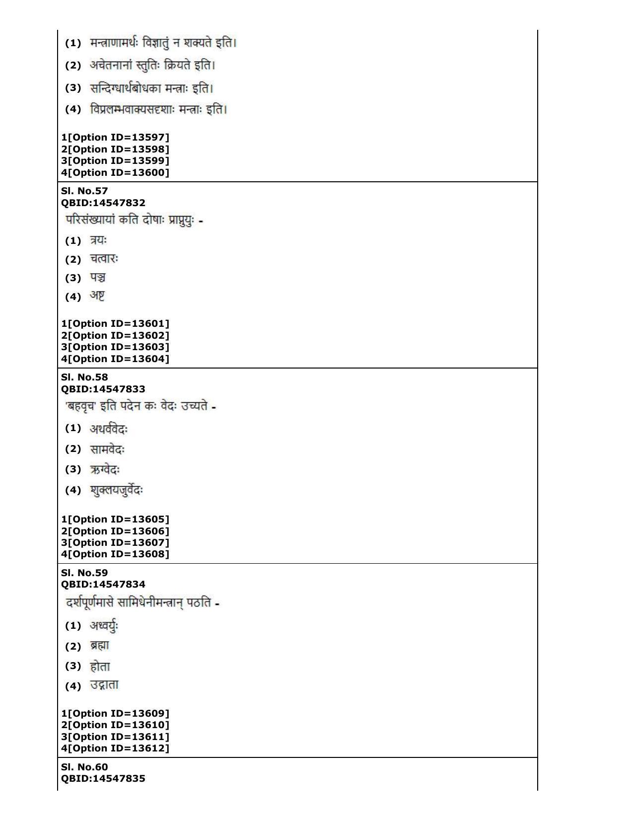 CUET (PG) 2022: PGQP-63 Shukla Yajurveda Bashyam Krishna Yajurvveda Bashyam Atharvanaveda Bashyam Veda (05-09-2022) Question Paper - Page 25