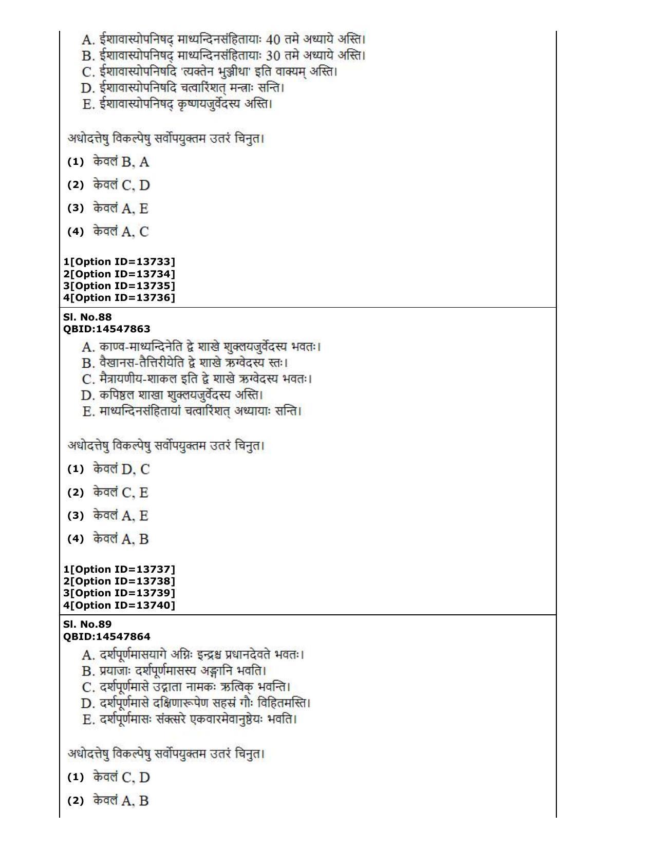 CUET (PG) 2022: PGQP-63 Shukla Yajurveda Bashyam Krishna Yajurvveda Bashyam Atharvanaveda Bashyam Veda (05-09-2022) Question Paper - Page 36