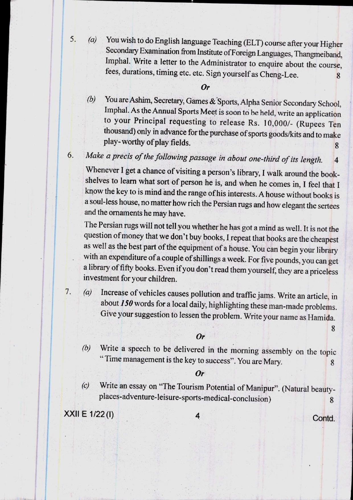 COHSEM 12th Question Papers Improvement 2022  - Page 4