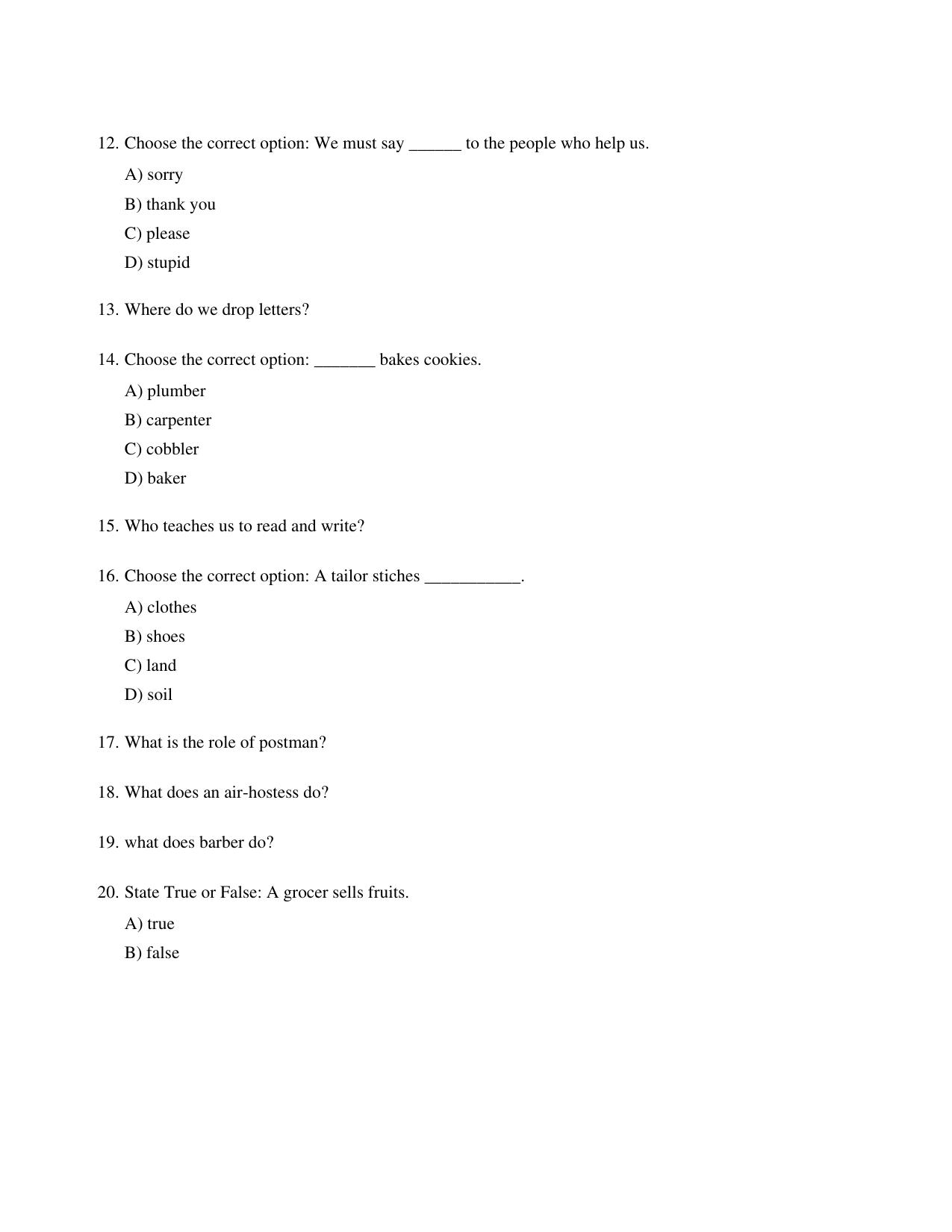 CBSE Class 1 EVS The food we eat Worksheets - Page 2