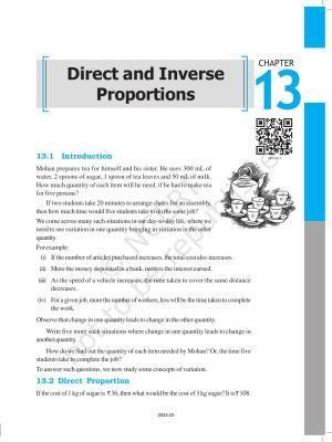 NCERT Book for Class 8 Maths Chapter 13 Direct and Inverse Proportions