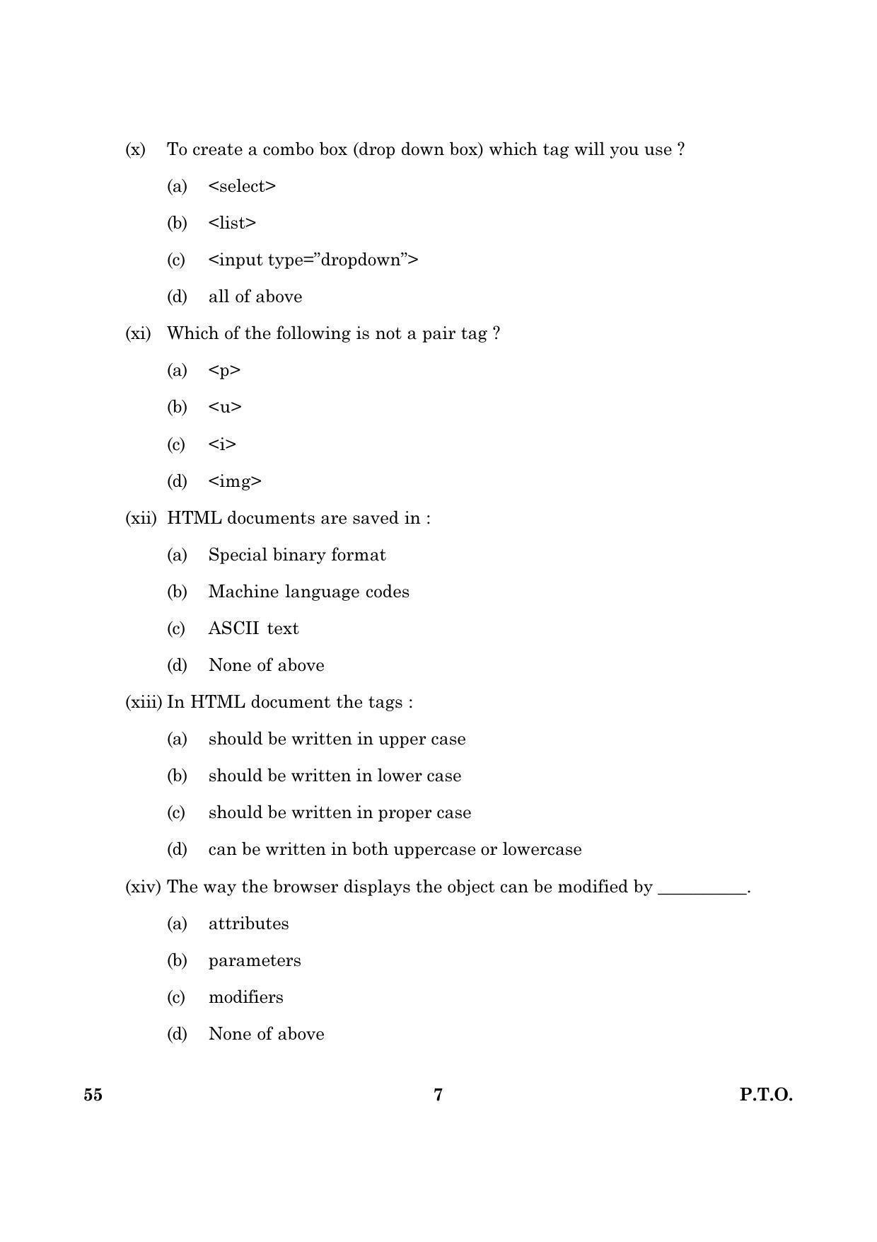 CBSE Class 10 055 Information And Communication Tech. 2016 Question Paper - Page 7