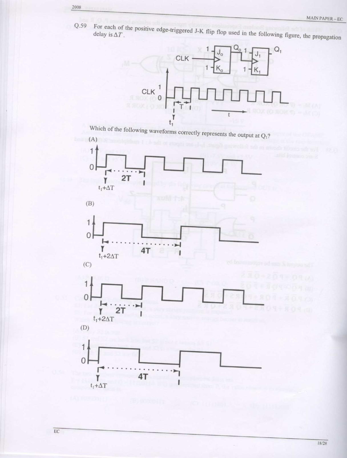 GATE 2008 Electronics and Communication Engineering (EC) Question Paper with Answer Key - Page 18