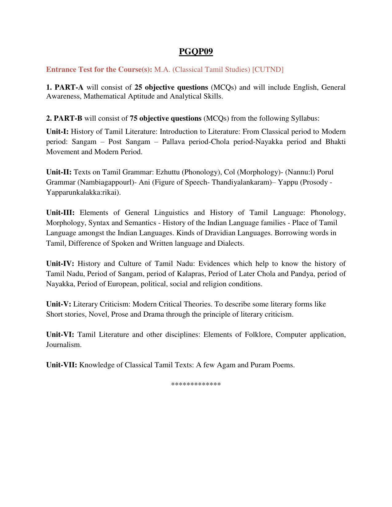 Syllabus of PG CU-CET 2021 - Page 30