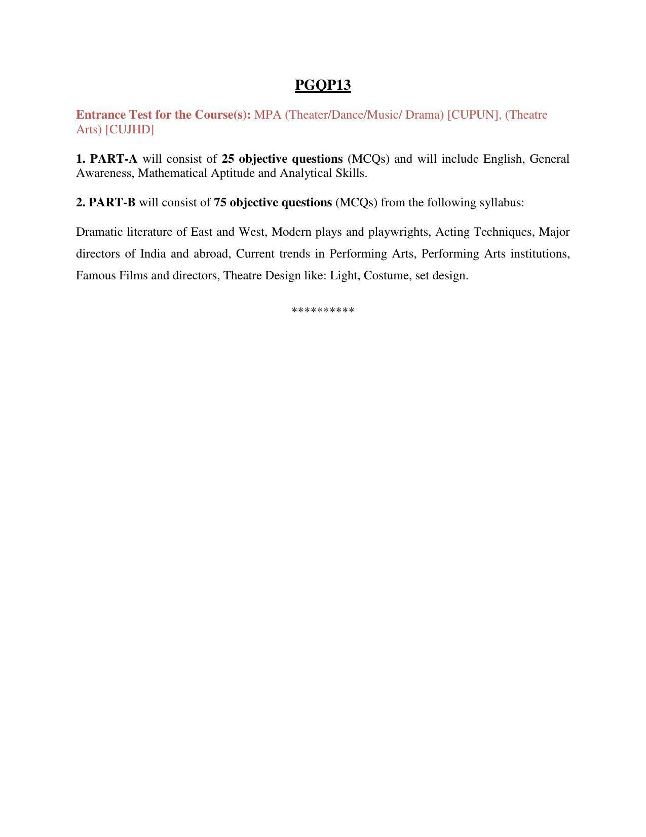 Syllabus of PG CU-CET 2021 - Page 35