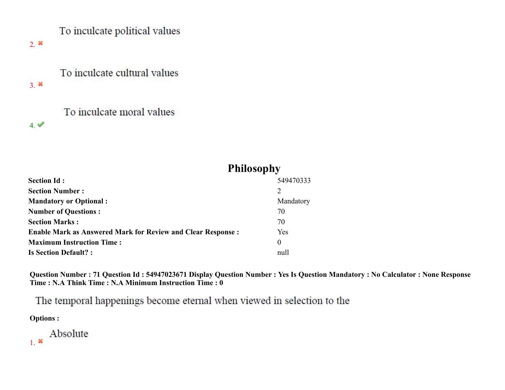 AP RCET 2022: Philosophy -  17/10/2022 (Monday) Session-I Question Paper With keys - Page 52