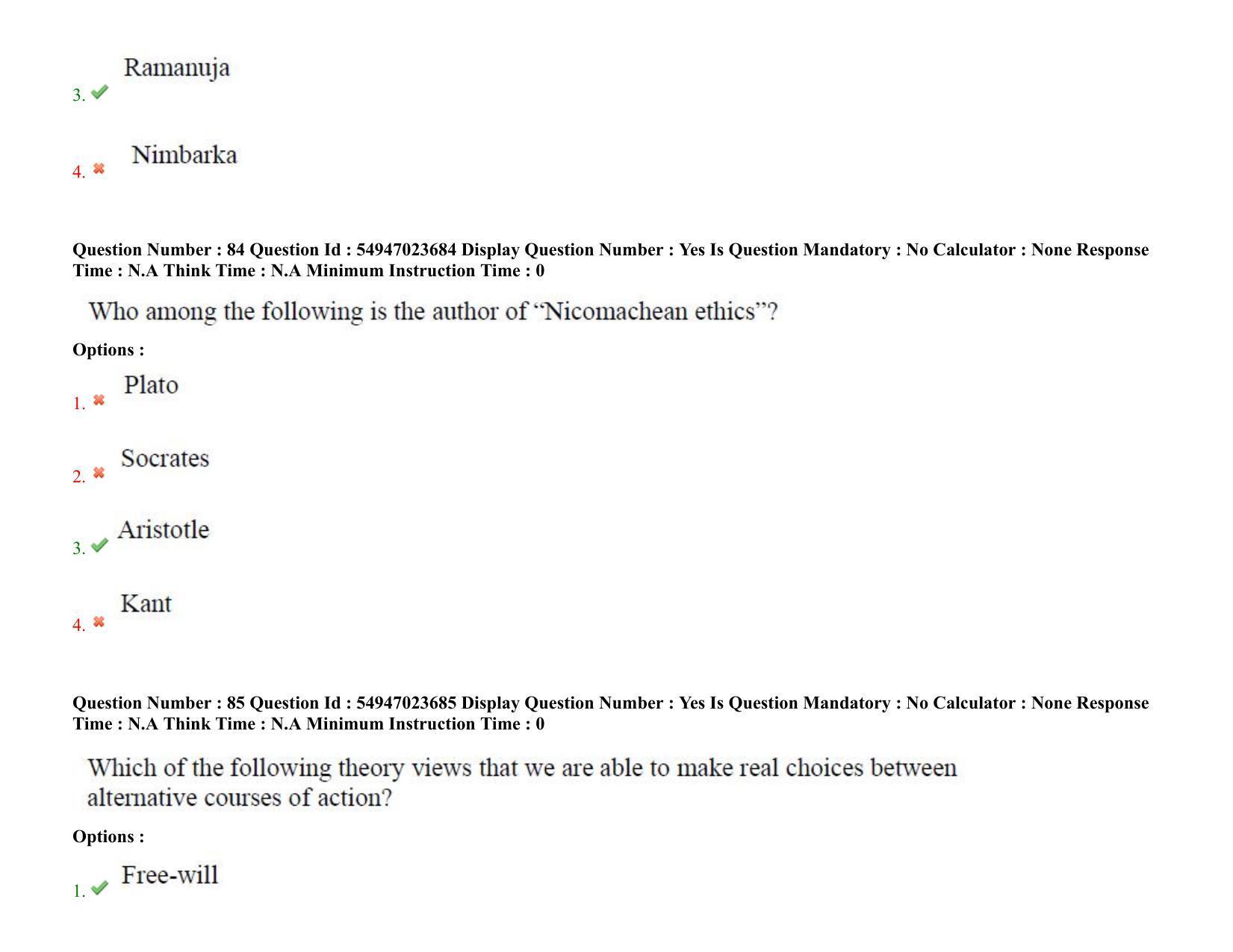 AP RCET 2022: Philosophy -  17/10/2022 (Monday) Session-I Question Paper With keys - Page 60