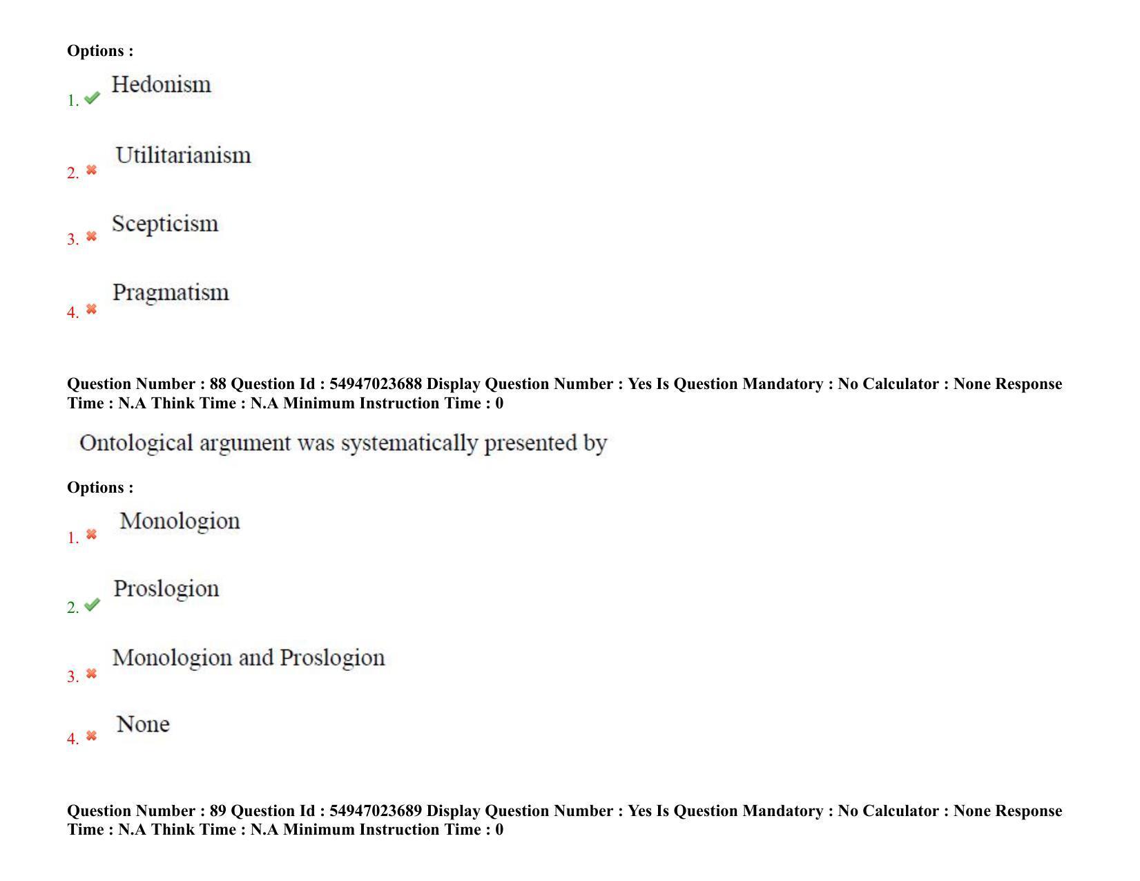 AP RCET 2022: Philosophy -  17/10/2022 (Monday) Session-I Question Paper With keys - Page 62