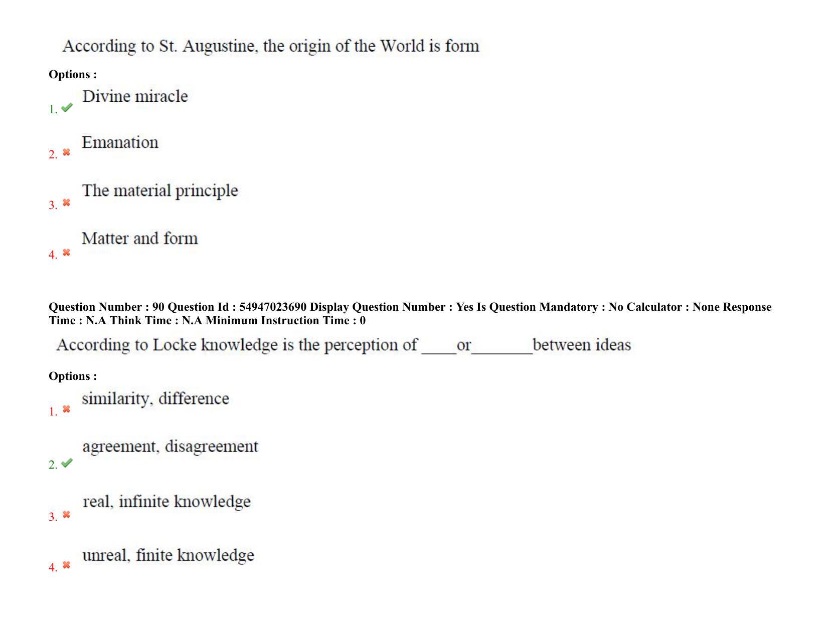 AP RCET 2022: Philosophy -  17/10/2022 (Monday) Session-I Question Paper With keys - Page 63