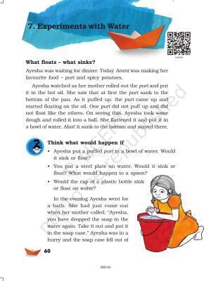 NCERT Book for Class 5 EVS Chapter 7 Experiments with Water