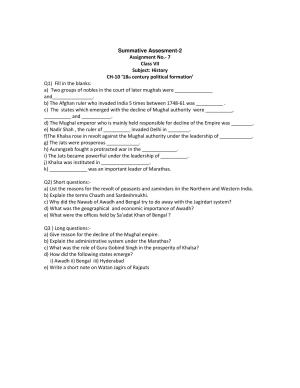 CBSE Worksheets for Class 7 History Assignment 7