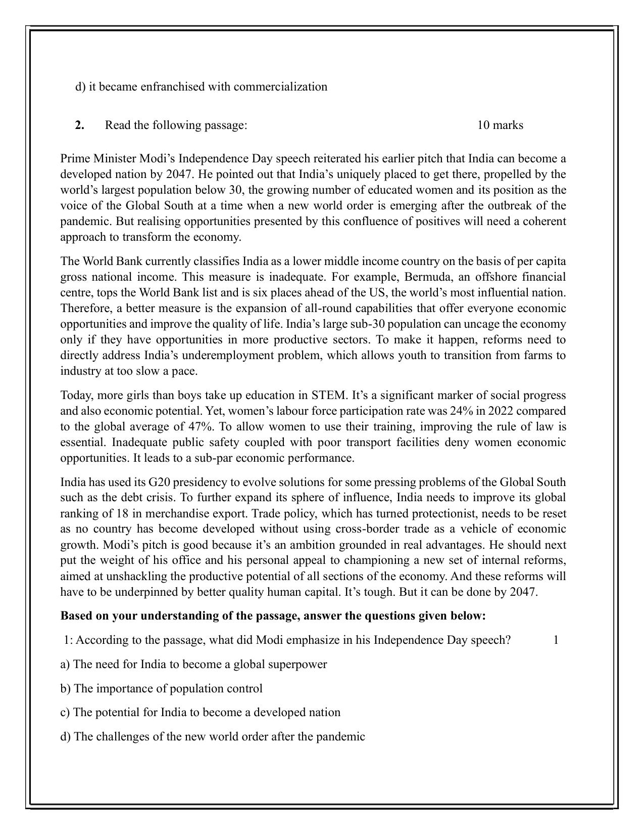 Edudel Class 12 English Practice Papers-2 (2023-24) - Page 4